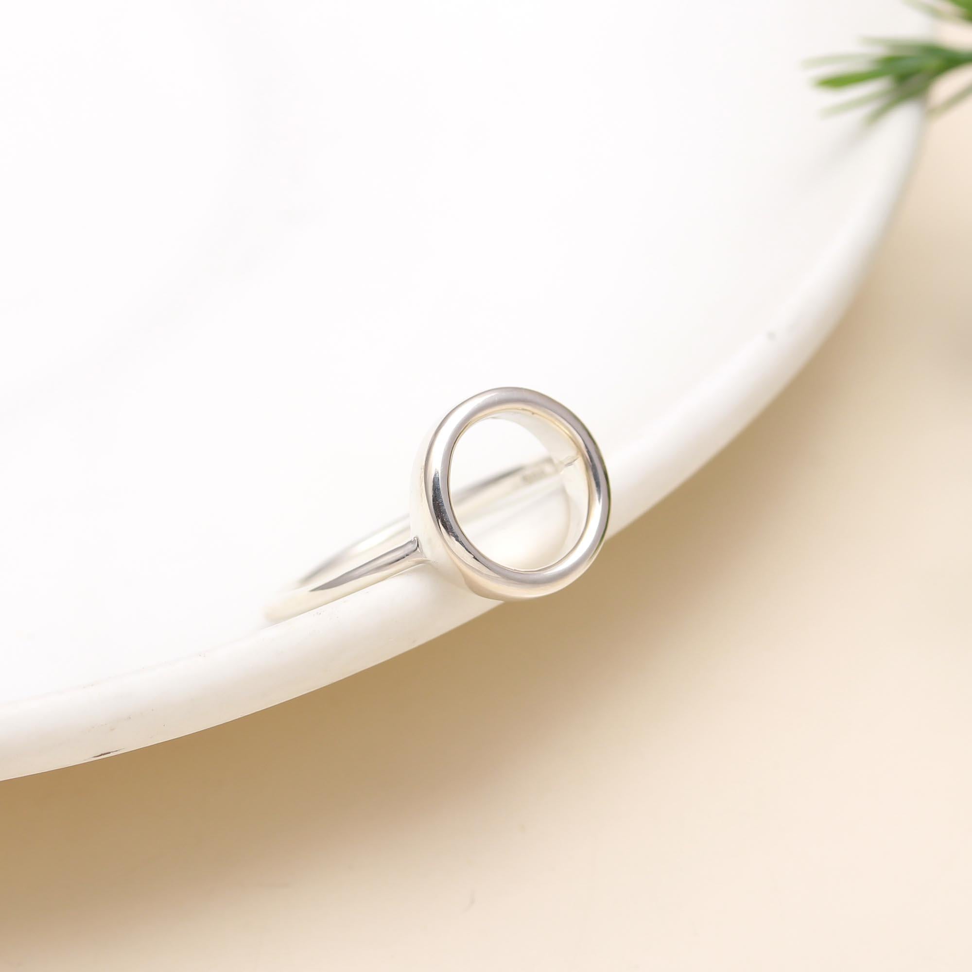 925 Silver Open Circle Ring