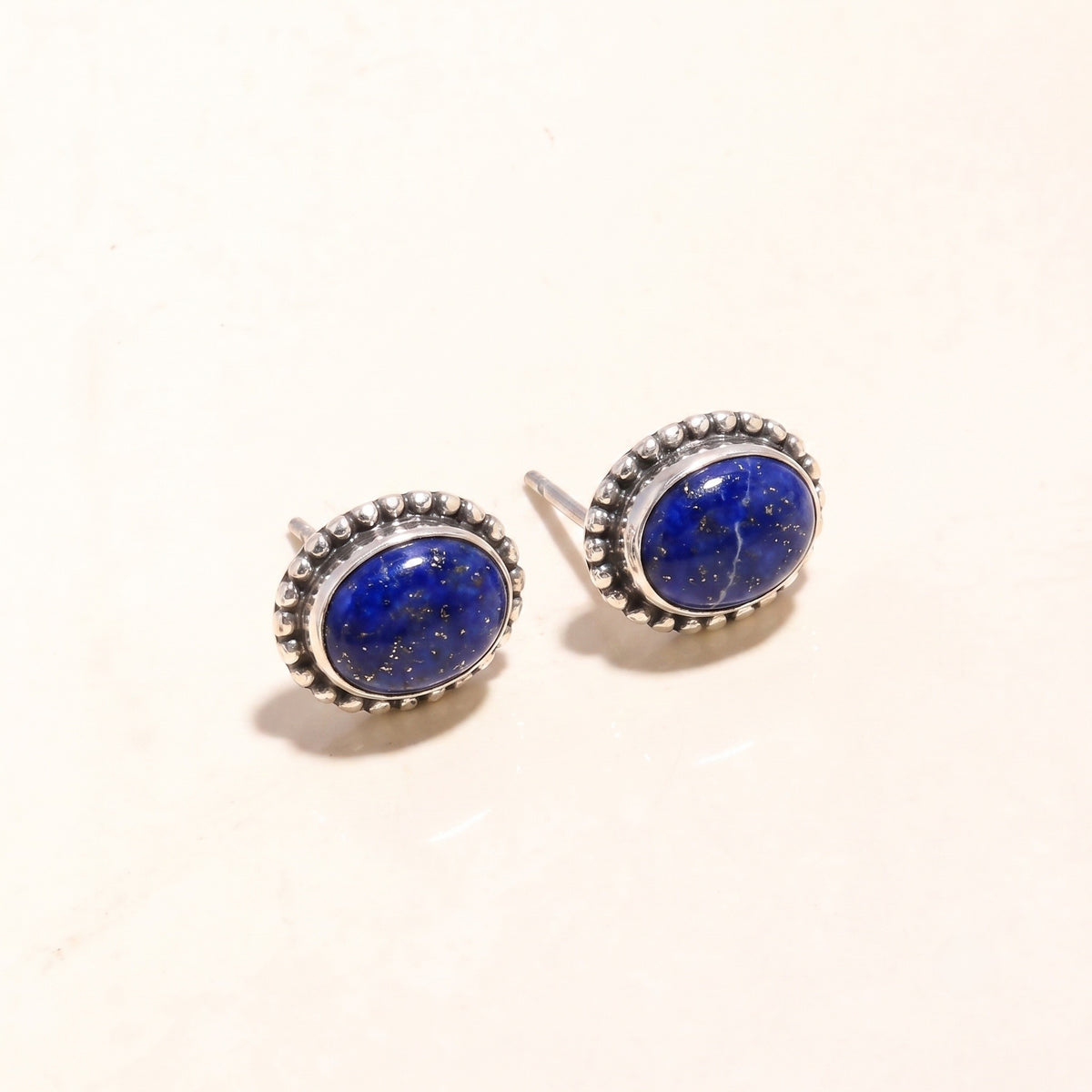 925 Sterling Silver Amethyst Vintage Stud Earrings