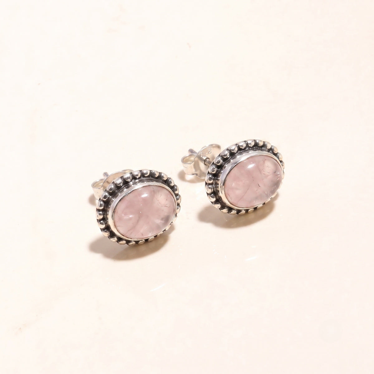 925 Sterling Silver Amethyst Vintage Stud Earrings