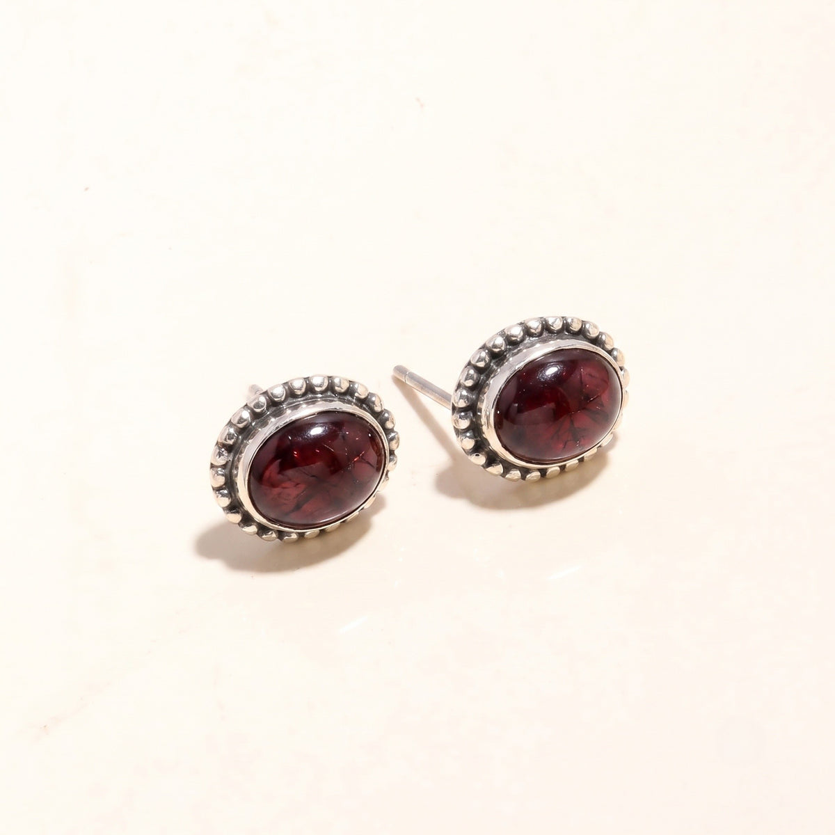 925 Sterling Silver Amethyst Vintage Stud Earrings