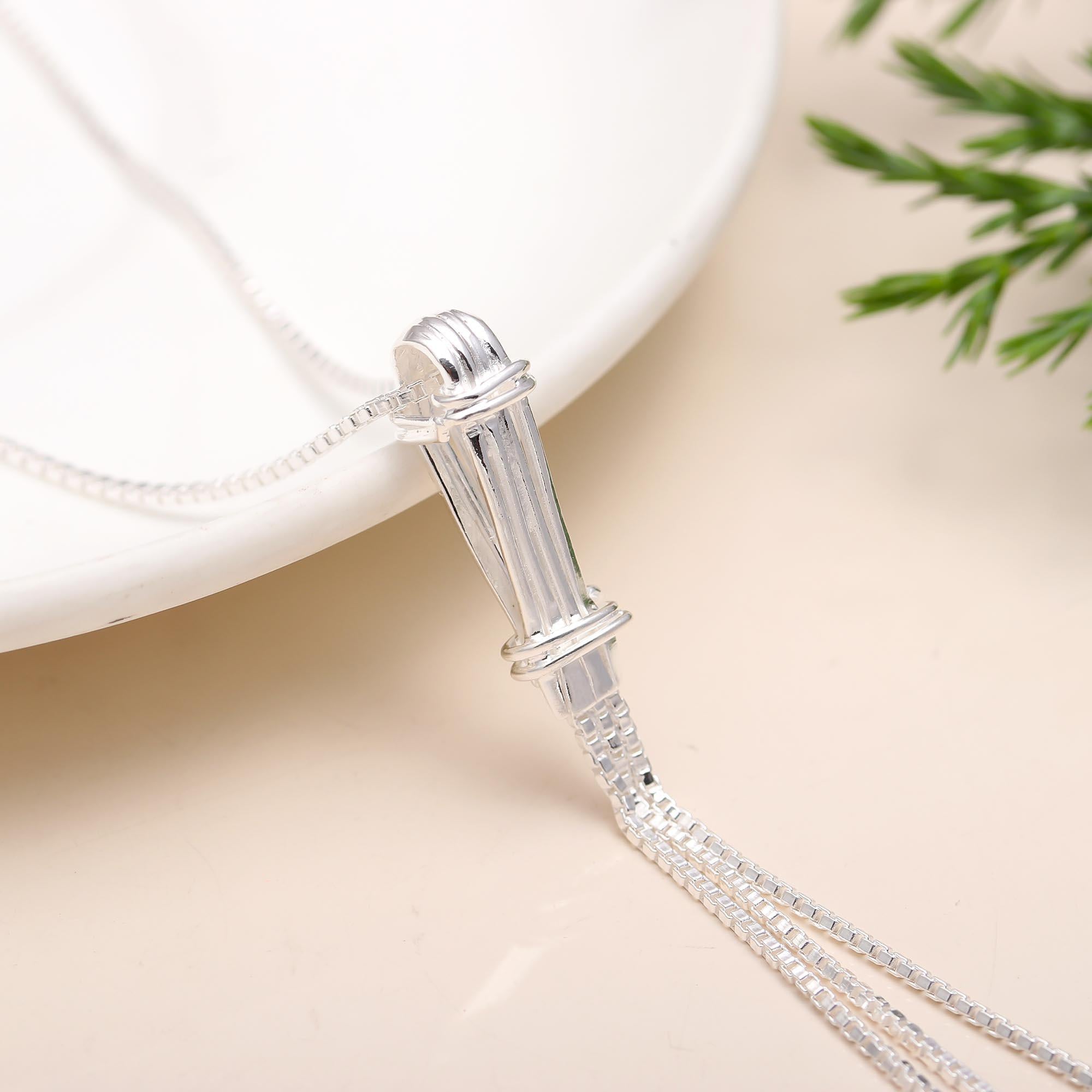 The Golden Fringe: Citrine & Silver Tassel Necklace