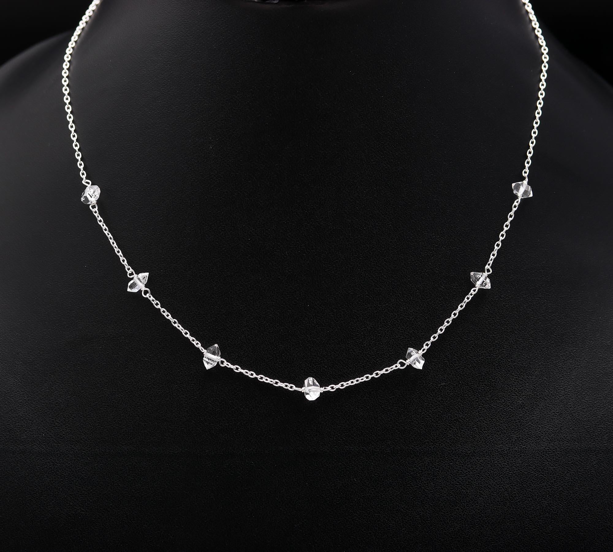 925 Silver Herkimer Diamond Necklace