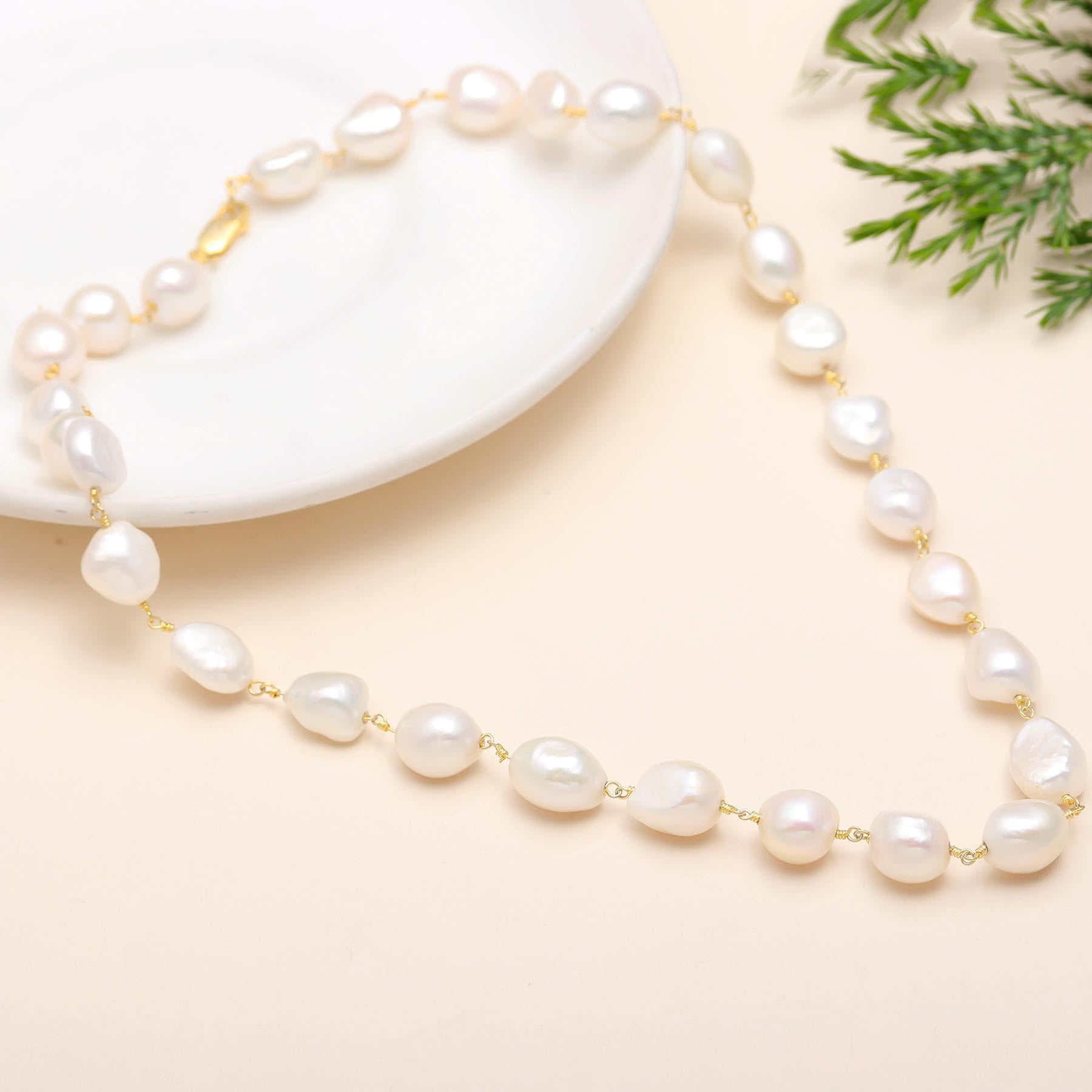 The Modern Classic: Baroque Pearl Necklace