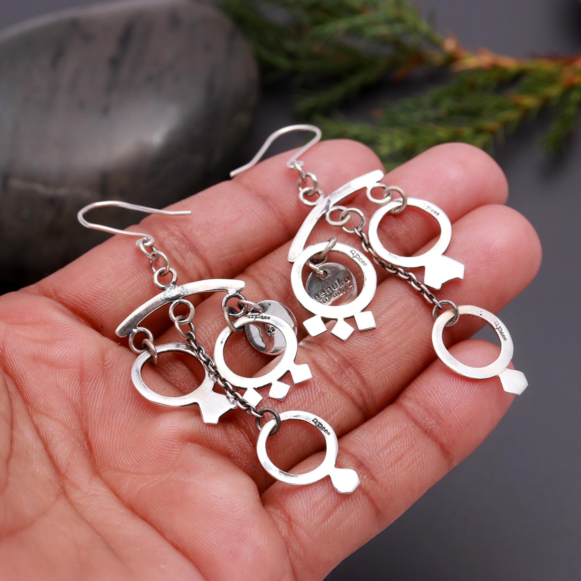 925 Silver Chandelier Earrings