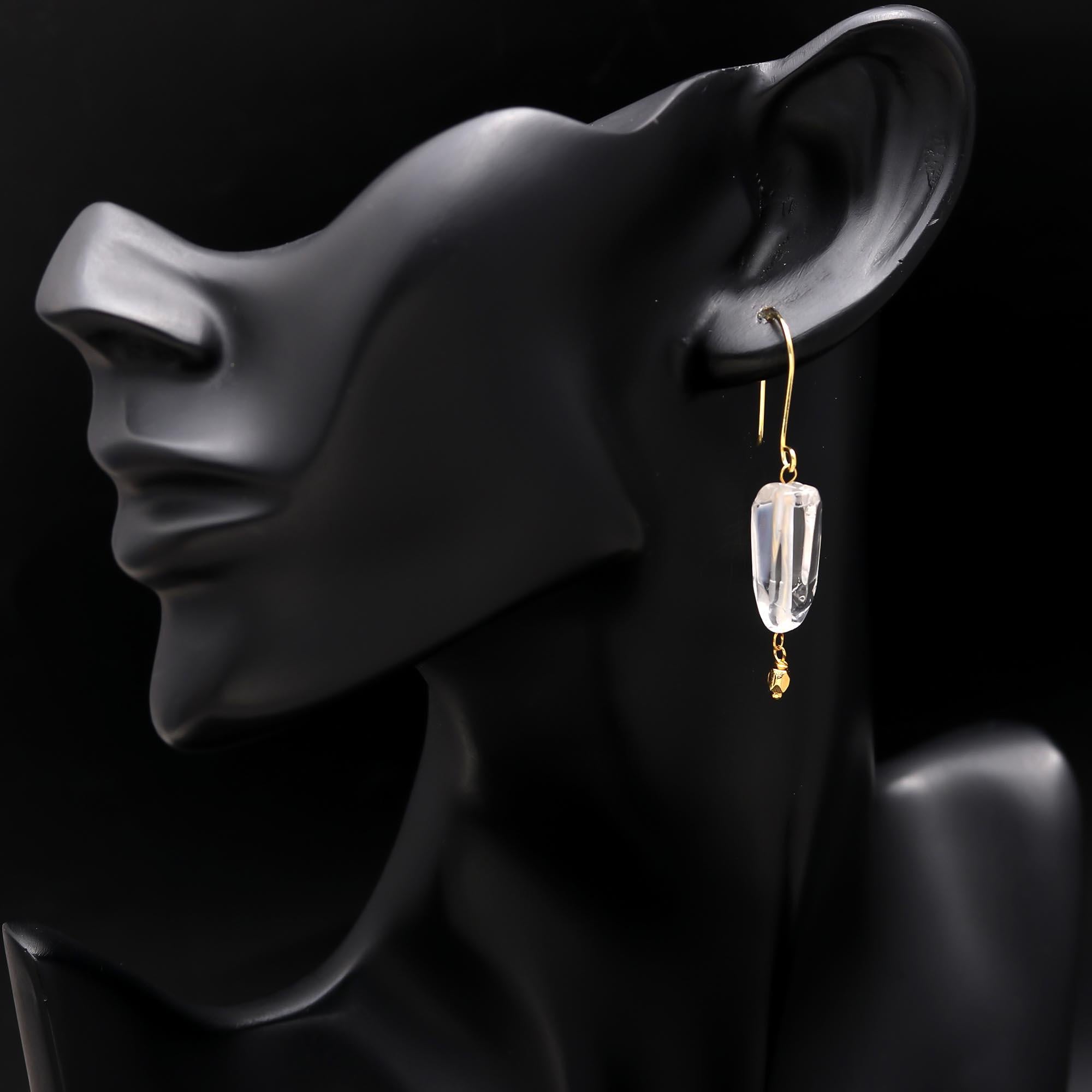 925 Silver Crystal Quartz Dangle Earrings