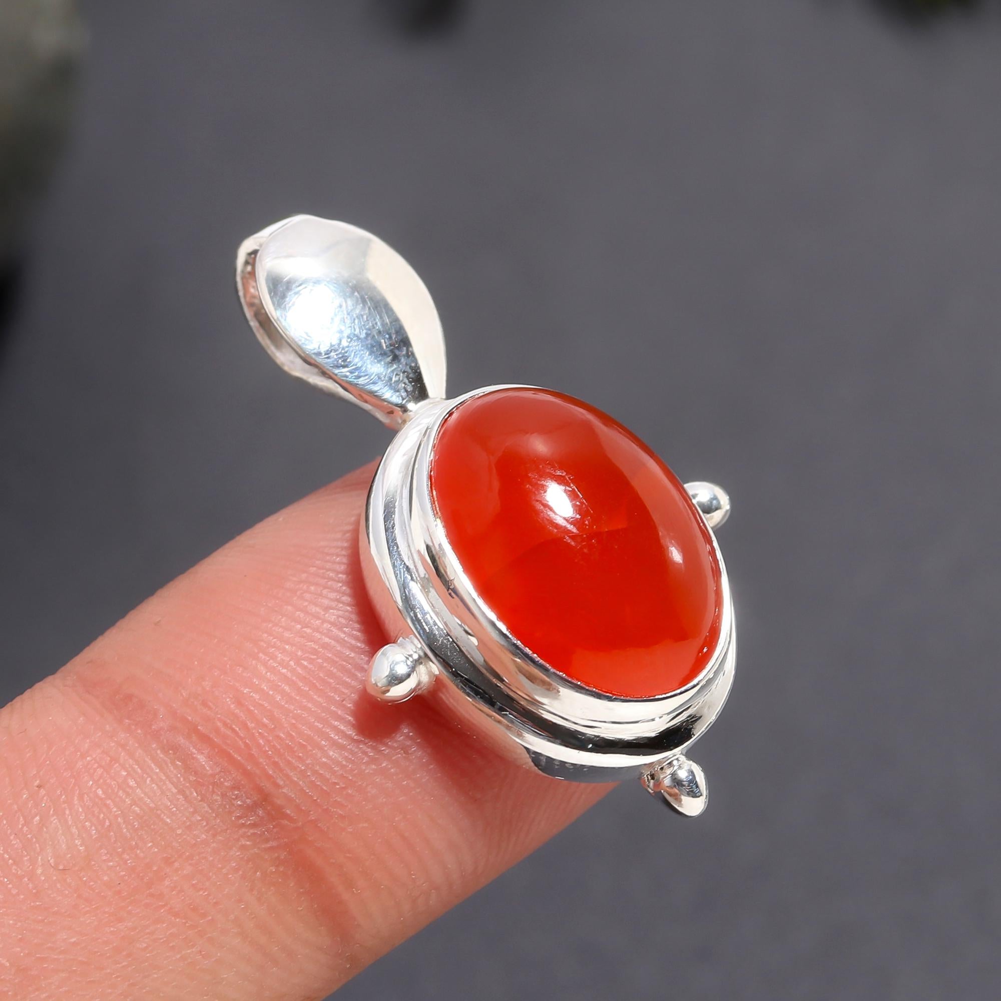 925 Silver Carnelian Pendant