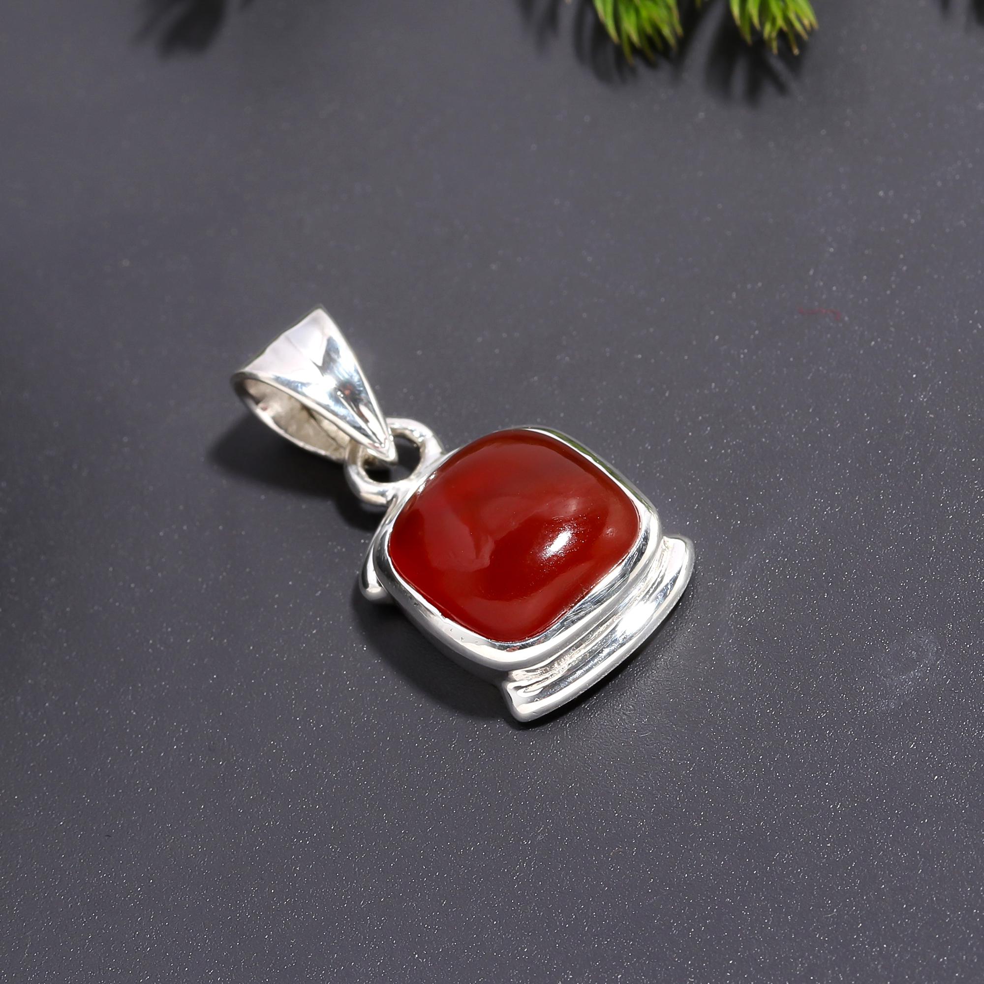 925 Silver Carnelian Pendant