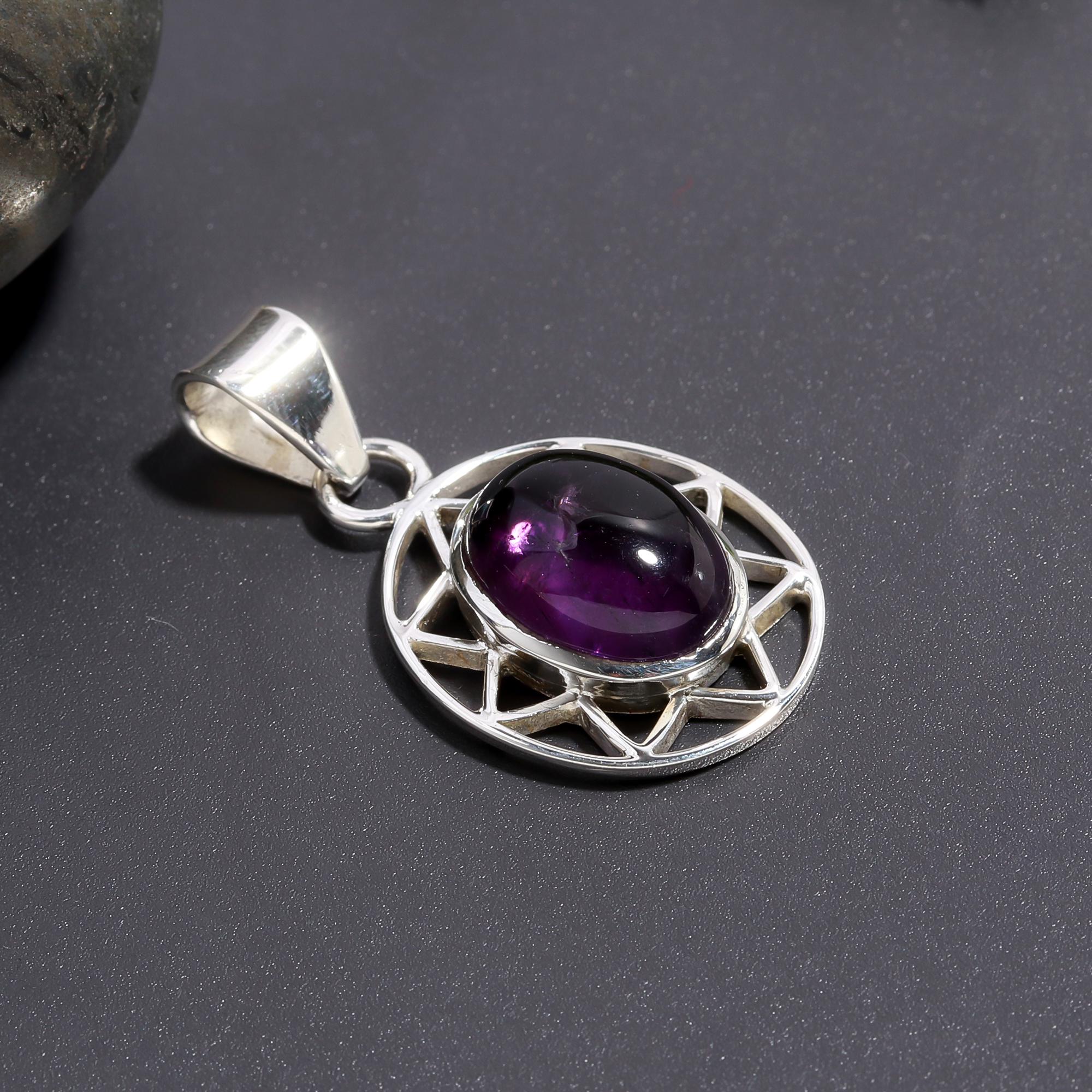 925 Silver Amethyst Pendant