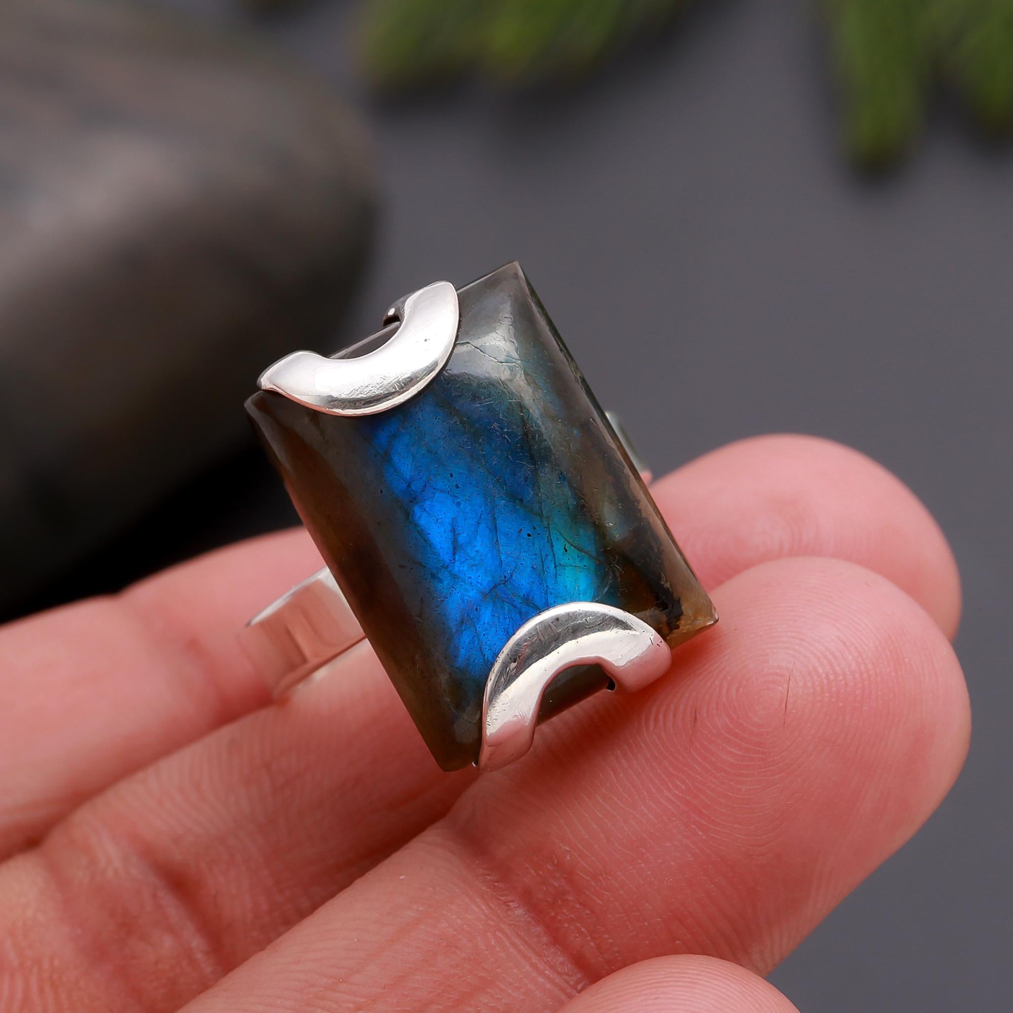 925 Silver Labradorite Ring