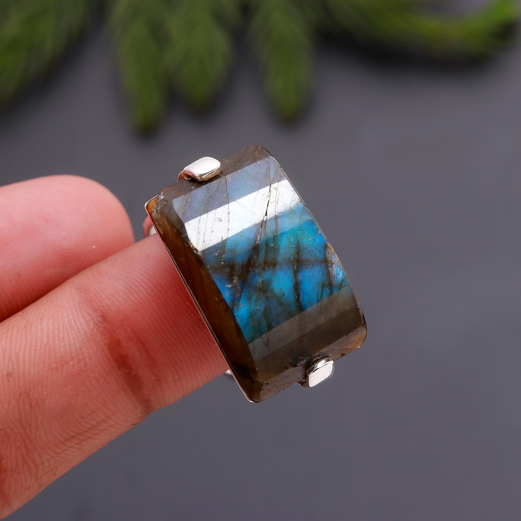 925 Silver Labradorite Ring