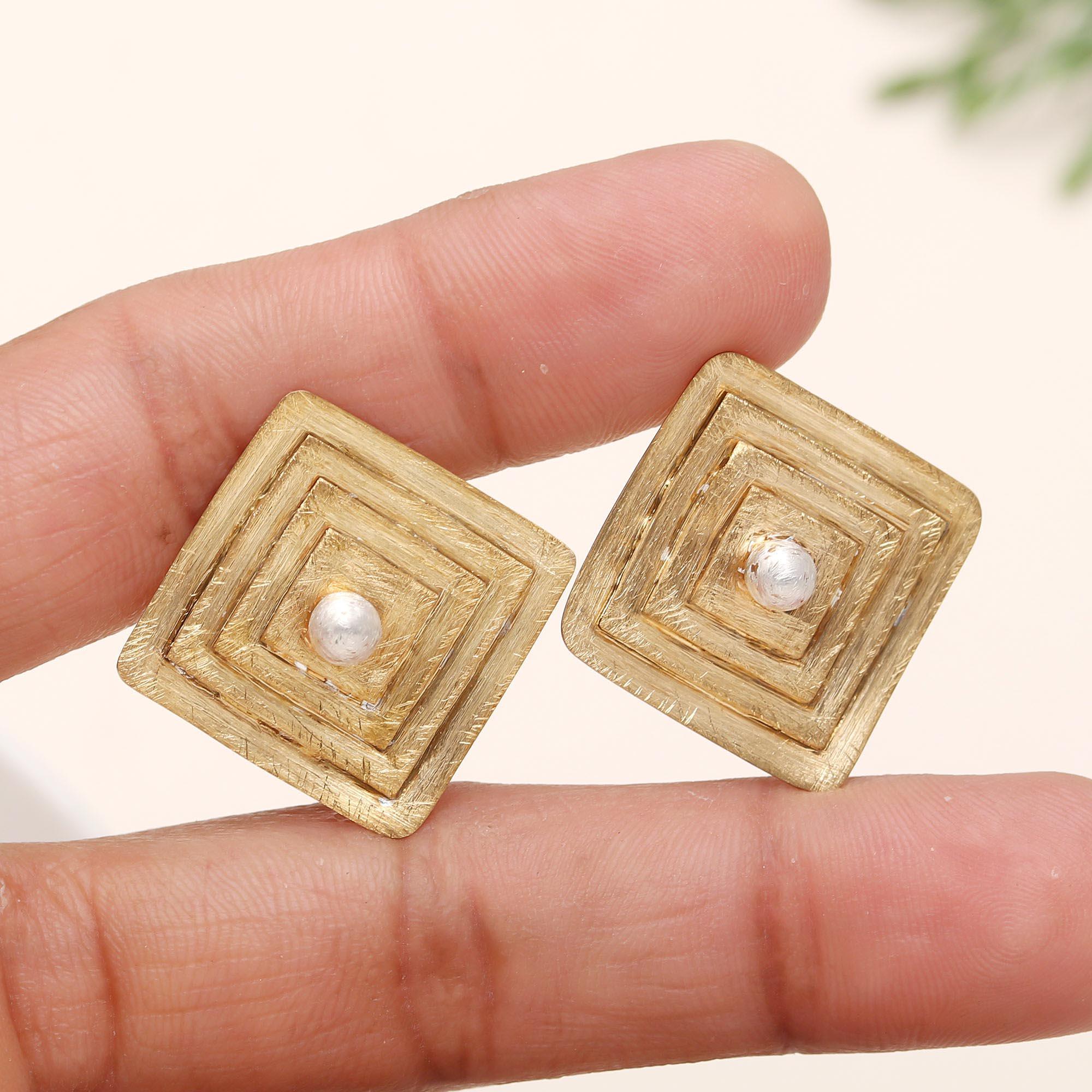 925 Silver Square Stud Earrings