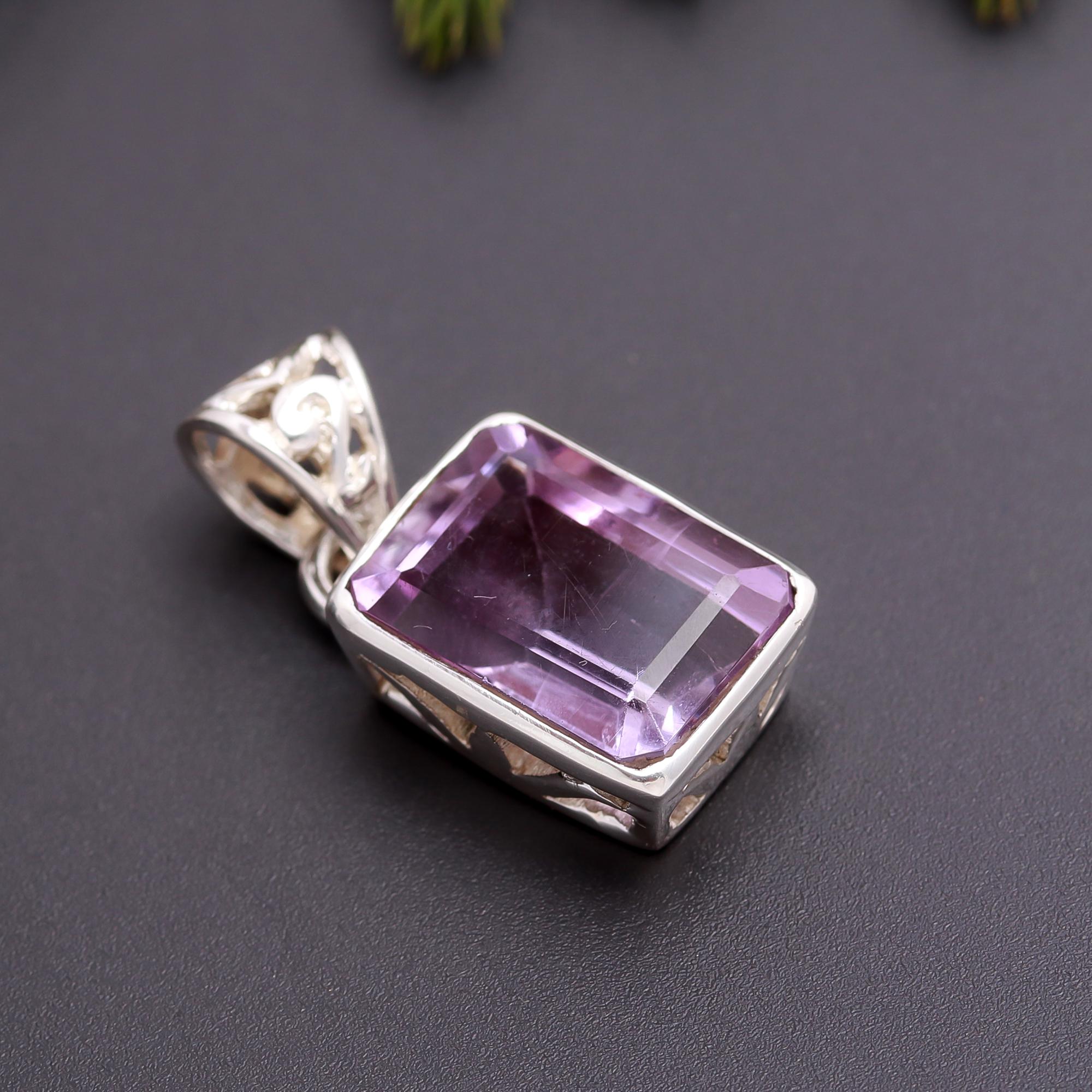 925 Silver Amethyst Pendant