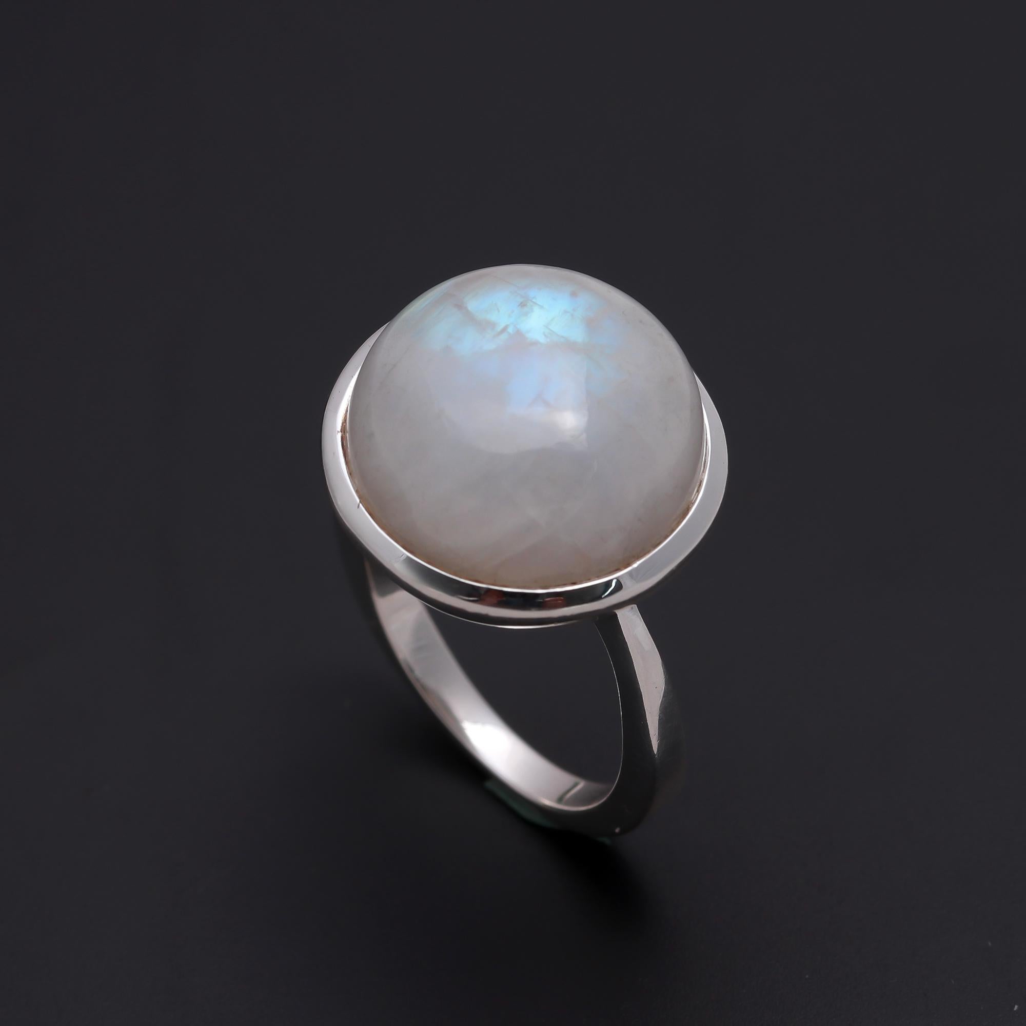 925 Silver Moonstone Ring