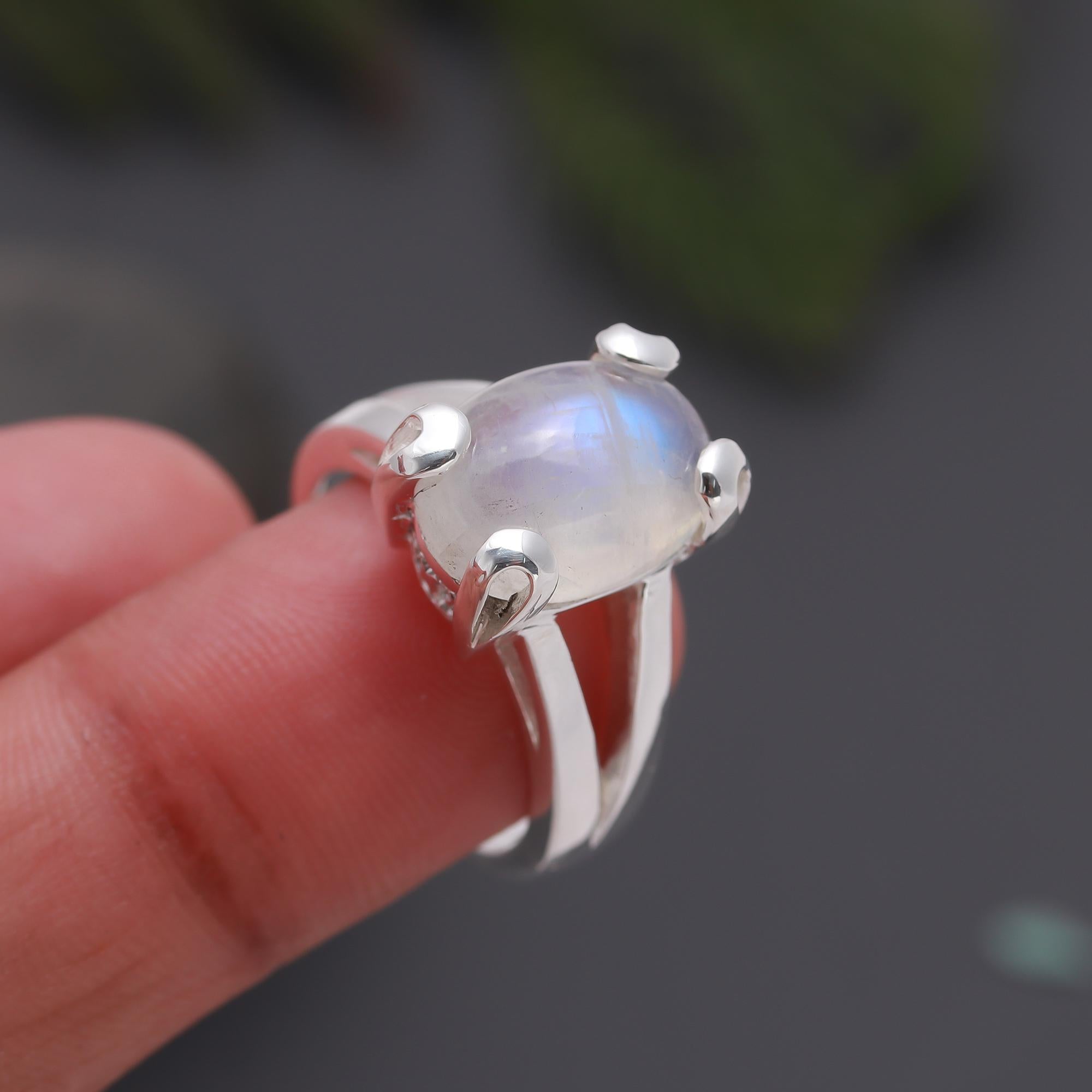 925 Silver Moonstone Ring