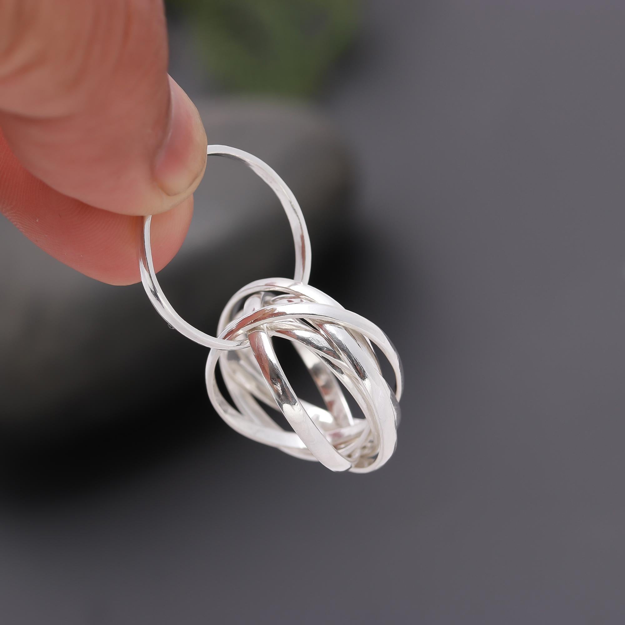 925 Silver Wide Interwoven Band Ring