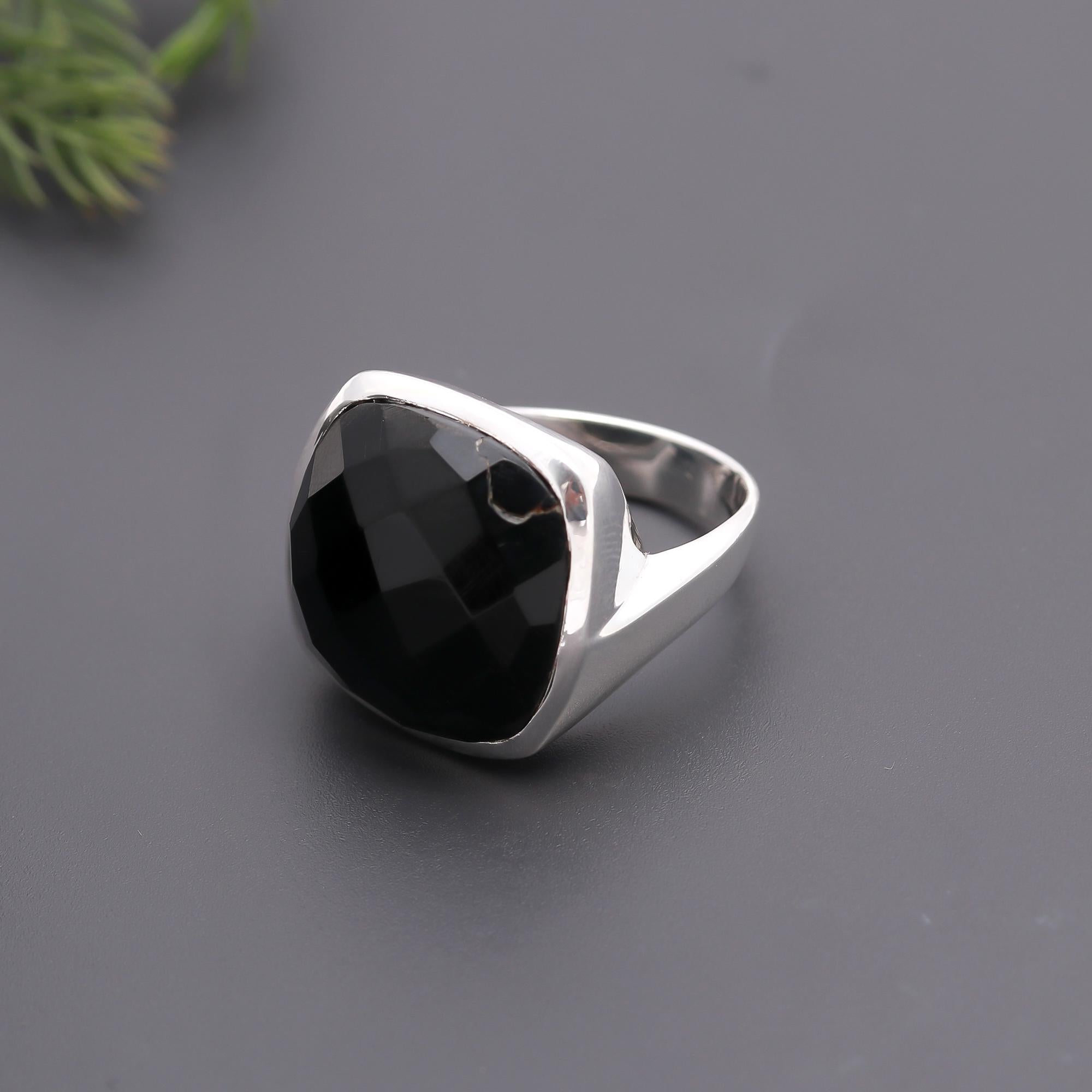 925 Silver Black Onyx Ring