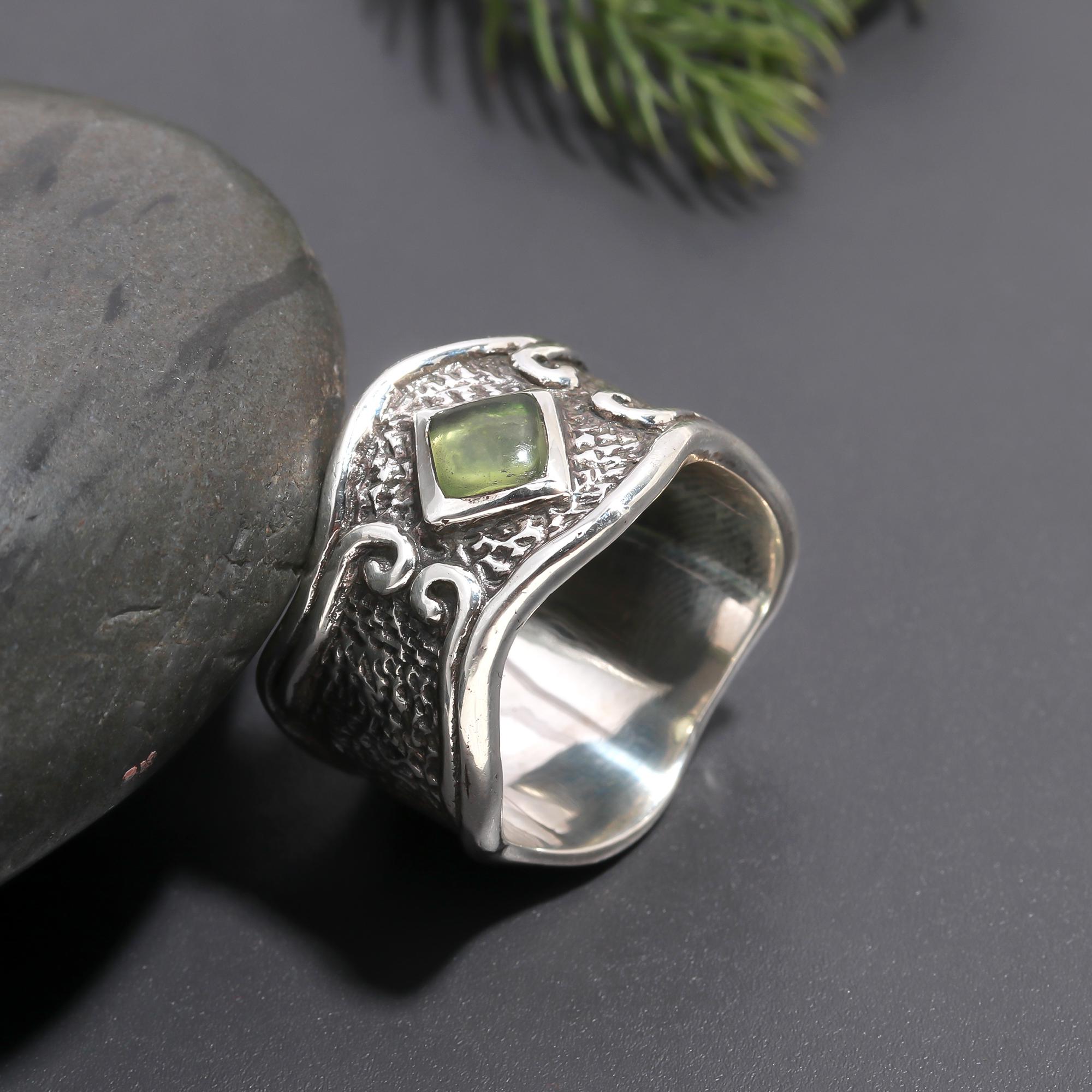 925 Silver Antique-Style Textured Ring