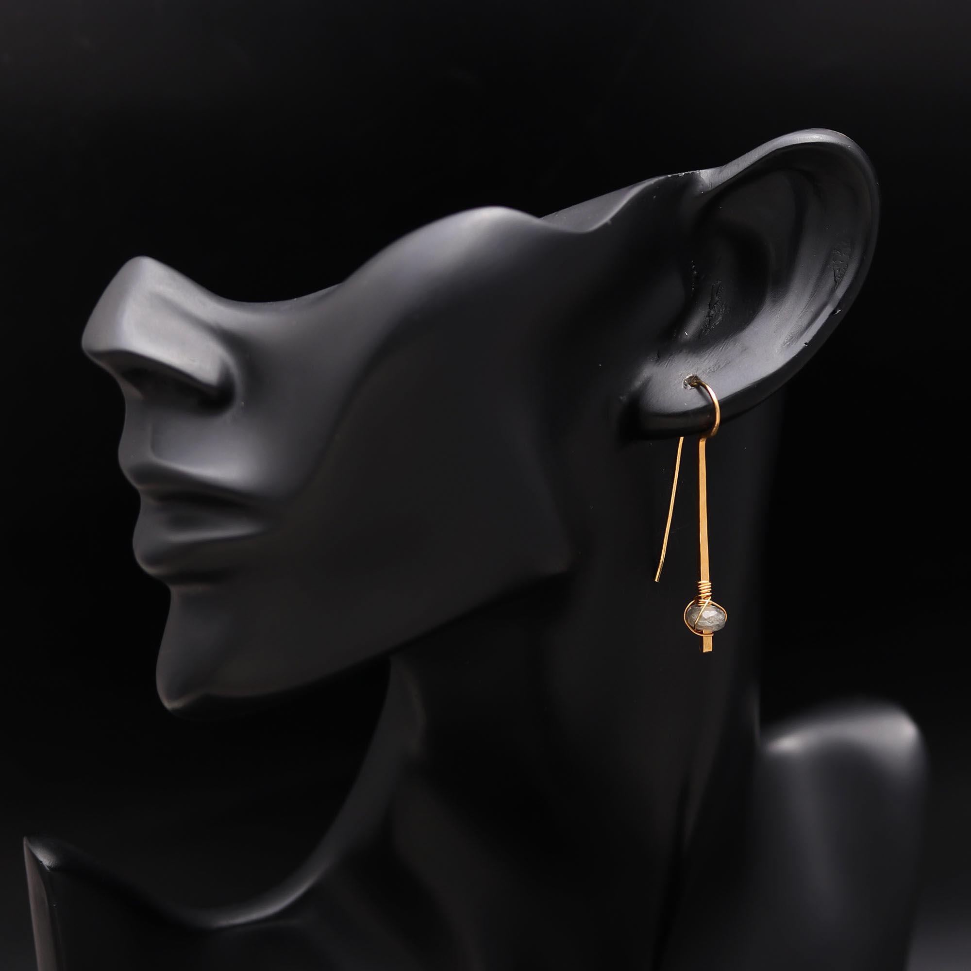 925 Silver Labradorite Dangle Earrings