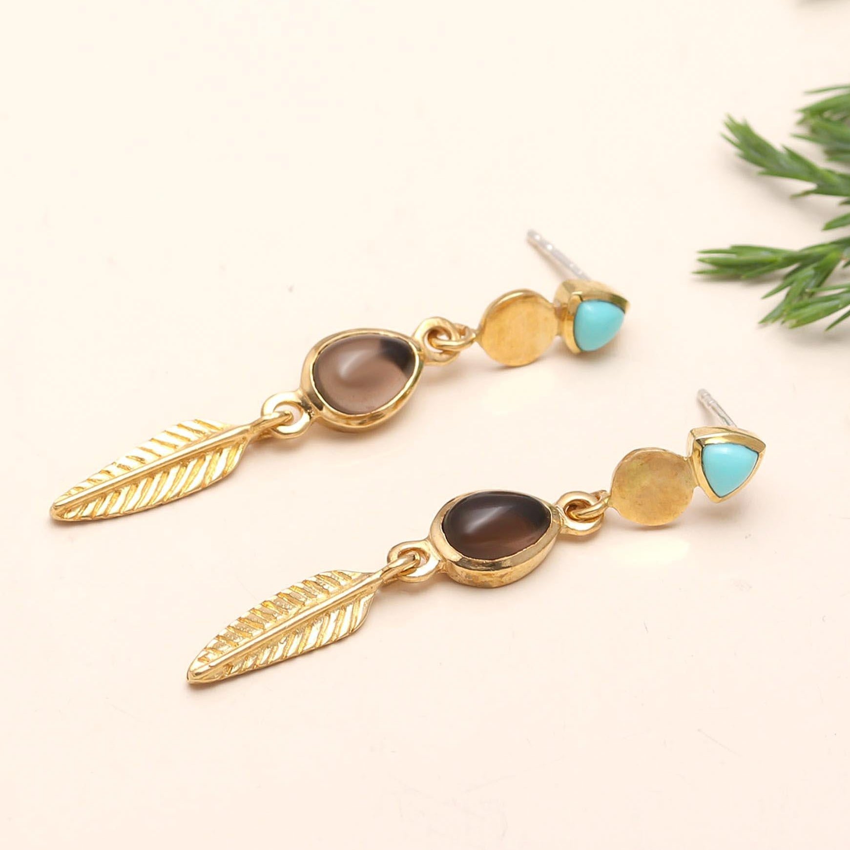 The Eclectic Spirit: Feather Drop Earrings