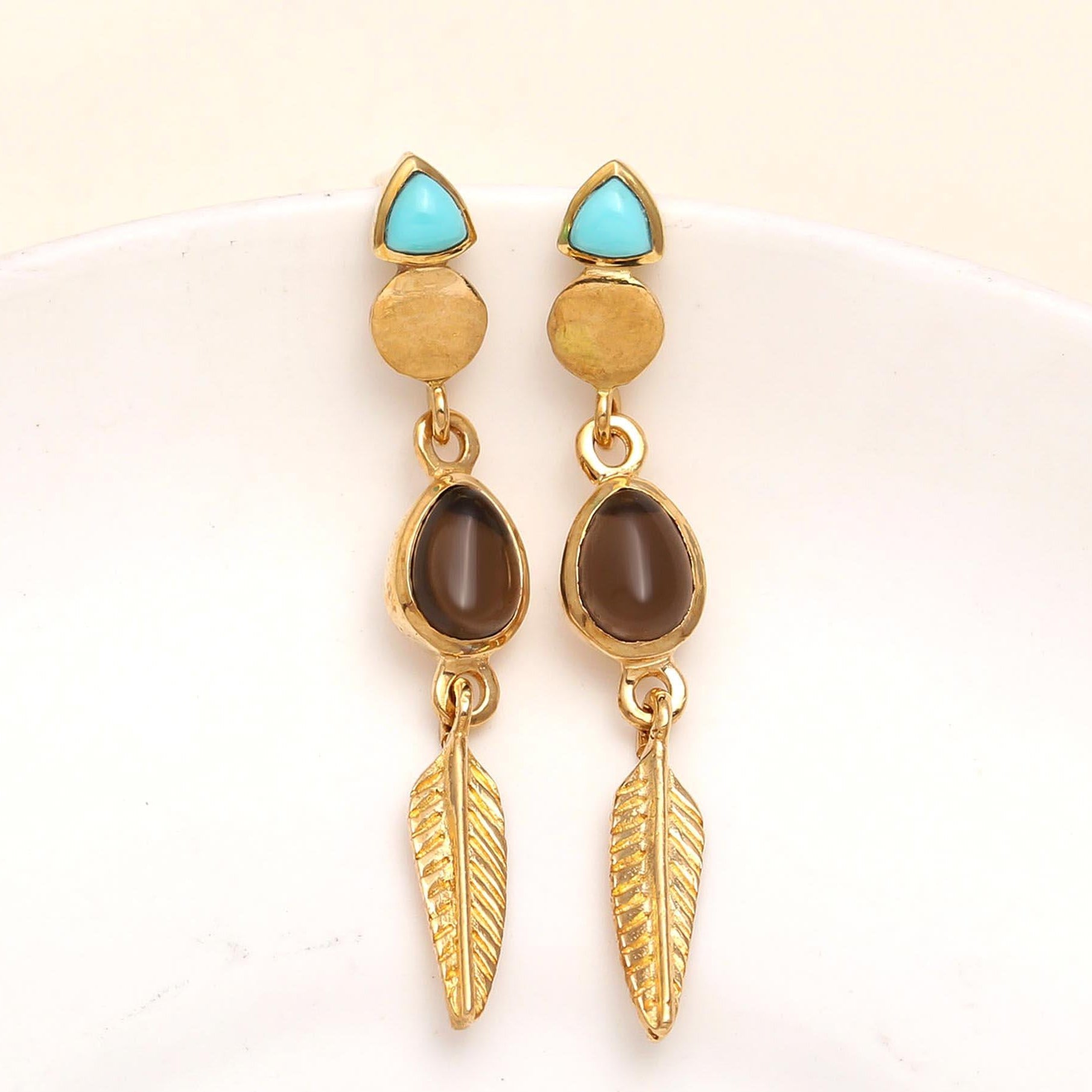 The Eclectic Spirit: Feather Drop Earrings