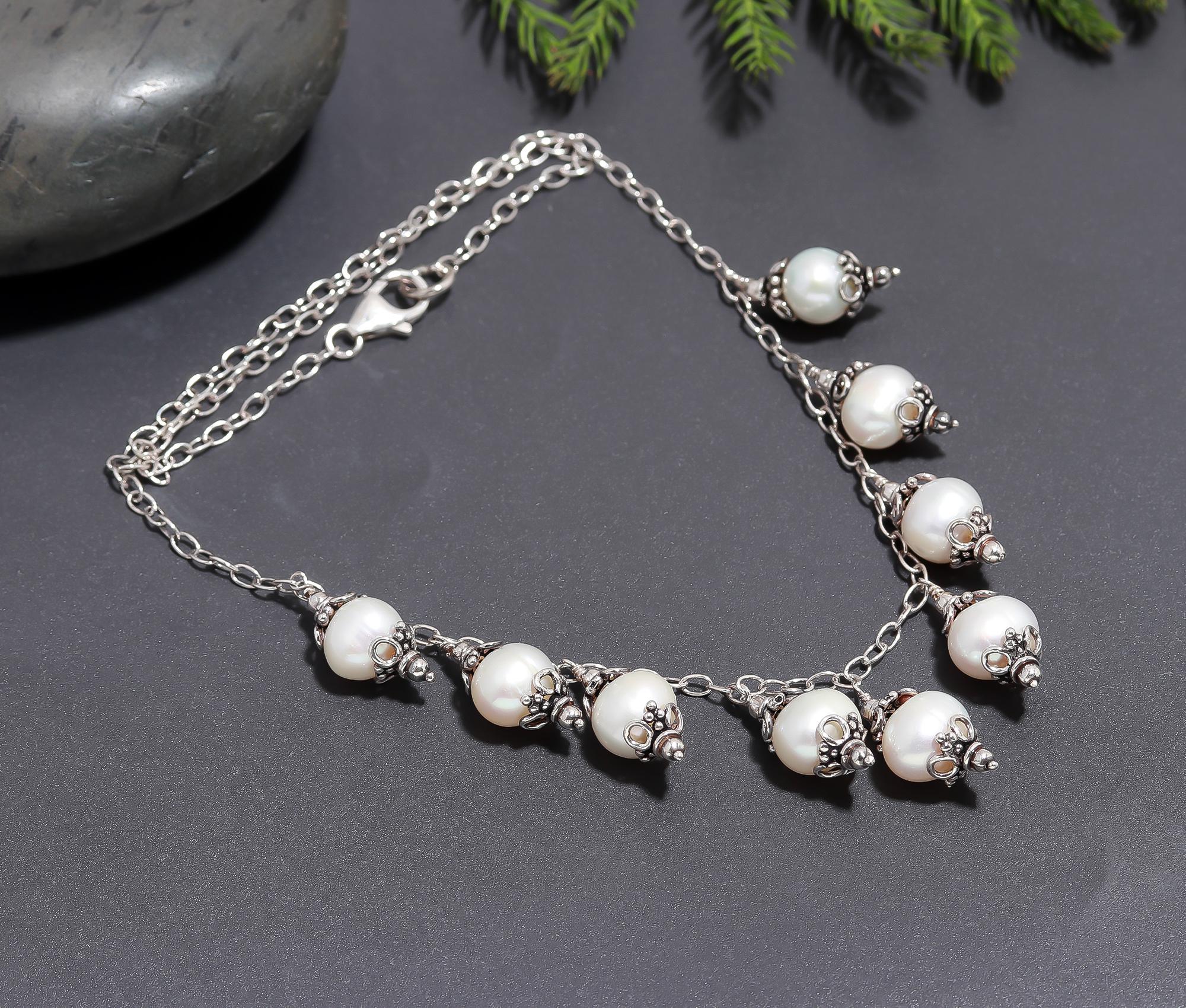 925 Silver Freshwater Pearl Necklace