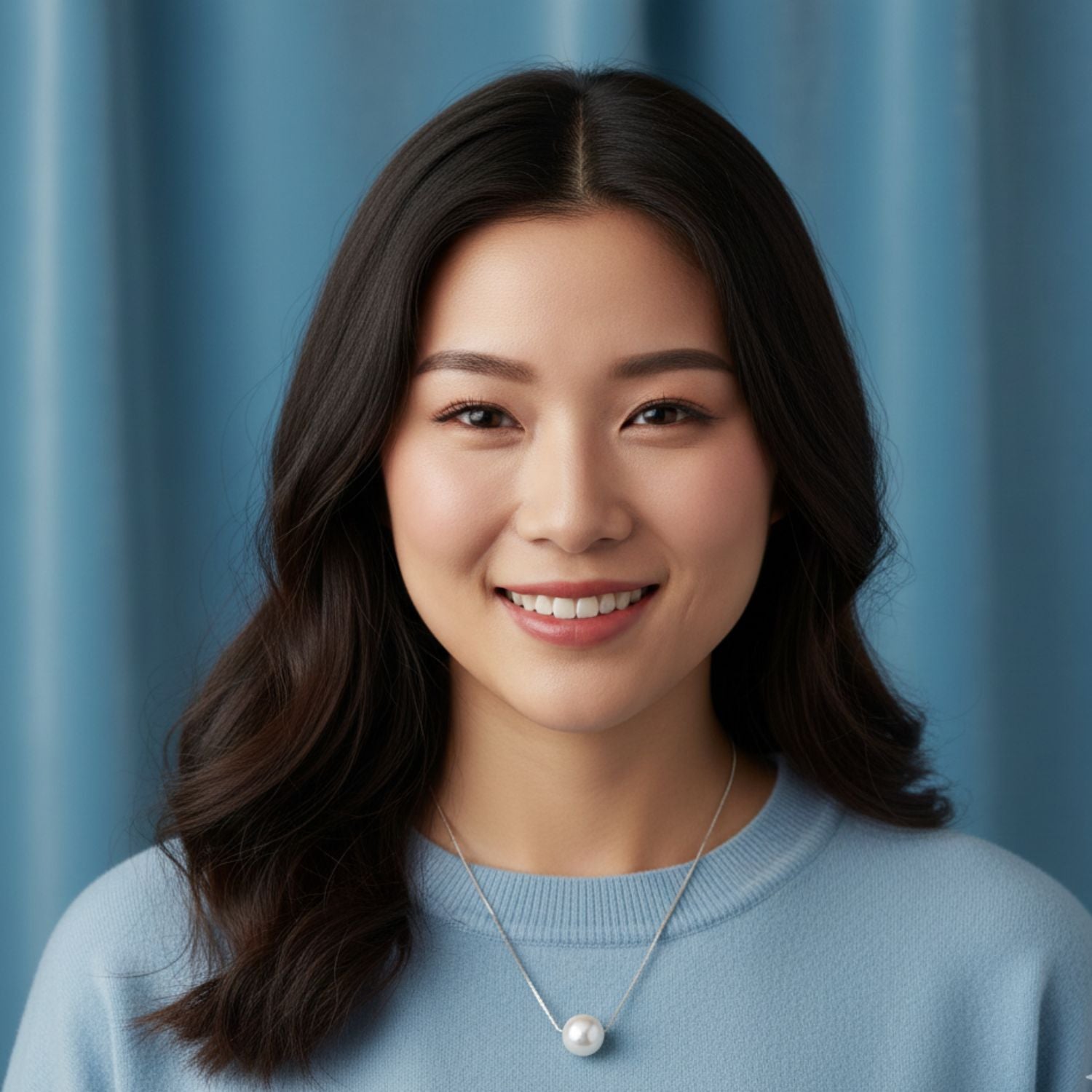 925 Sterling Silver Minimal Pearl Necklace For Women