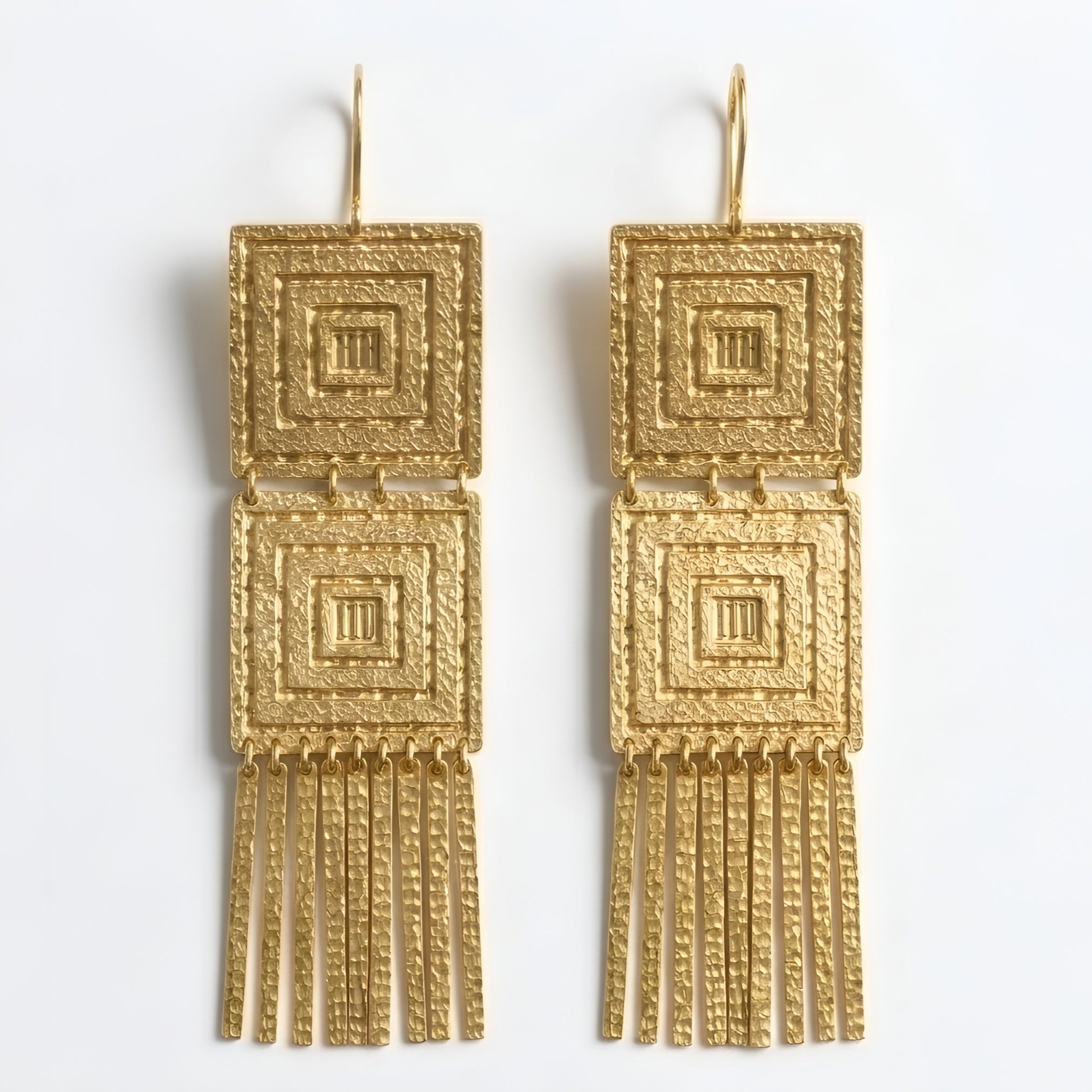 The Mesopotamia Fringe: Spiral Fringe Earrings