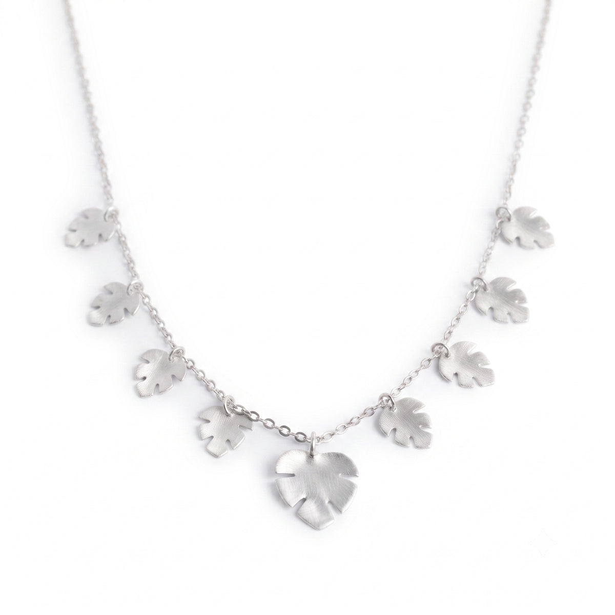 The Monstera Canopy: Leaf Charm Statement Necklace