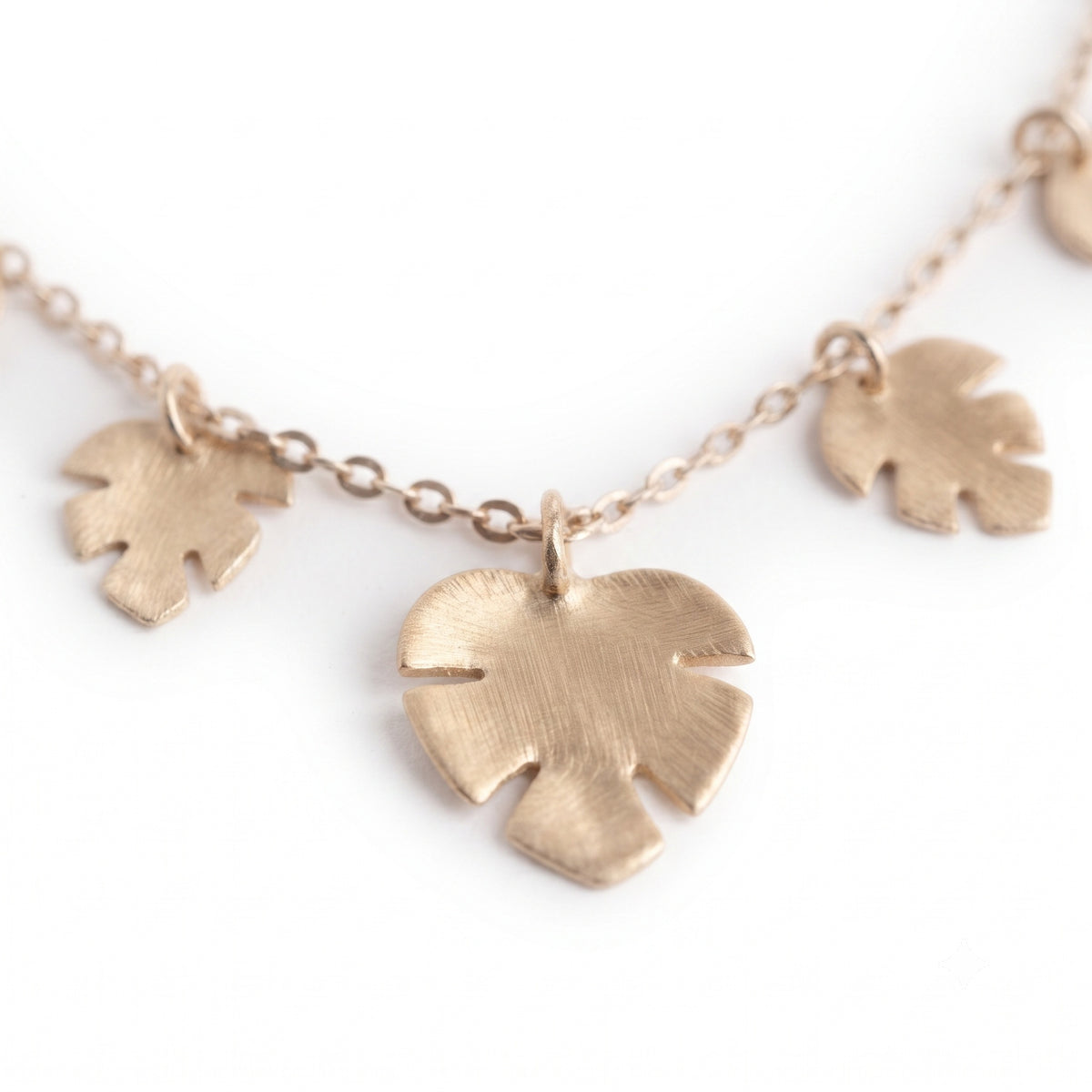 The Monstera Canopy: Leaf Charm Statement Necklace