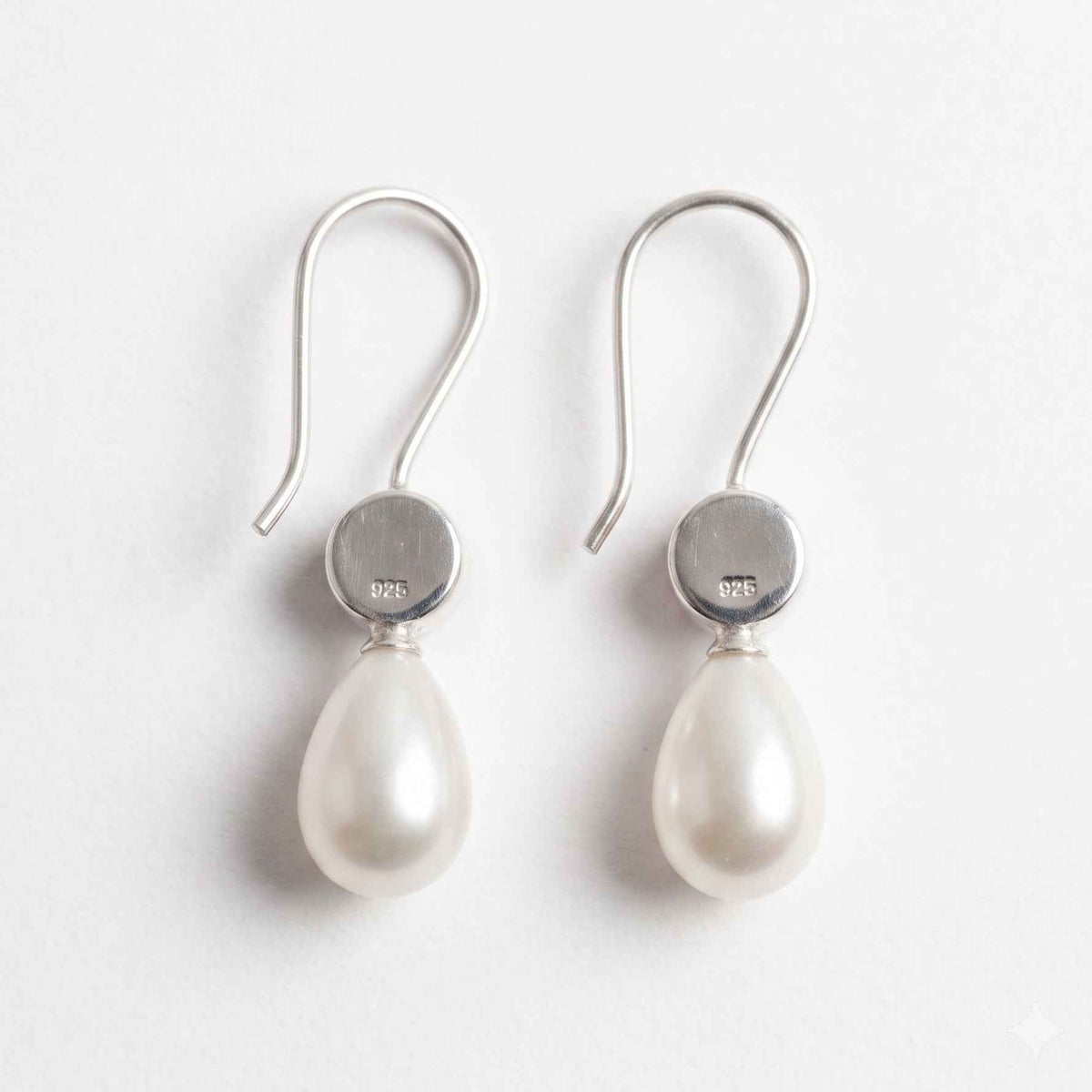 The Crimson Teardrop: Garnet & Pearl Silver Drop Earrings