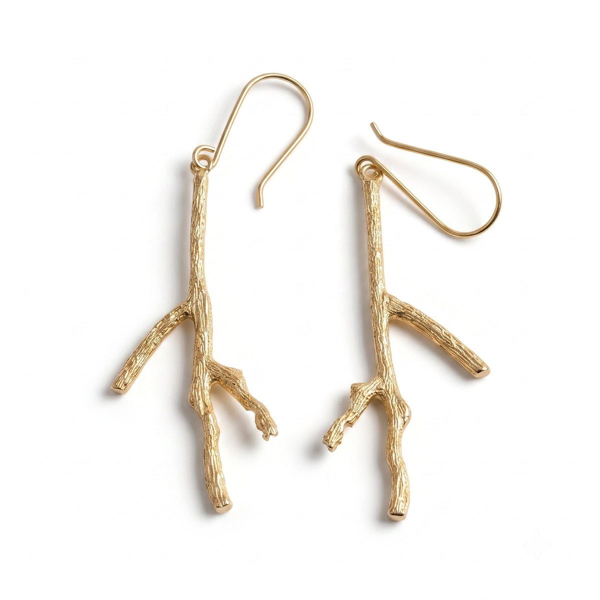 The Rowan Sway: Textured Branch Dangle Earrings