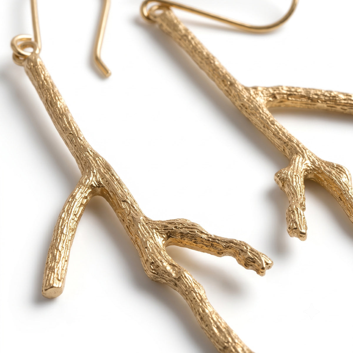 The Rowan Sway: Textured Branch Dangle Earrings