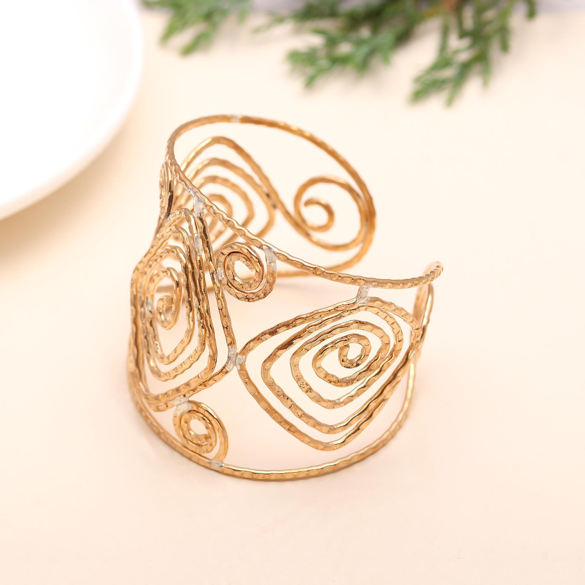 925 Silver Spiral Cuff Bracelet