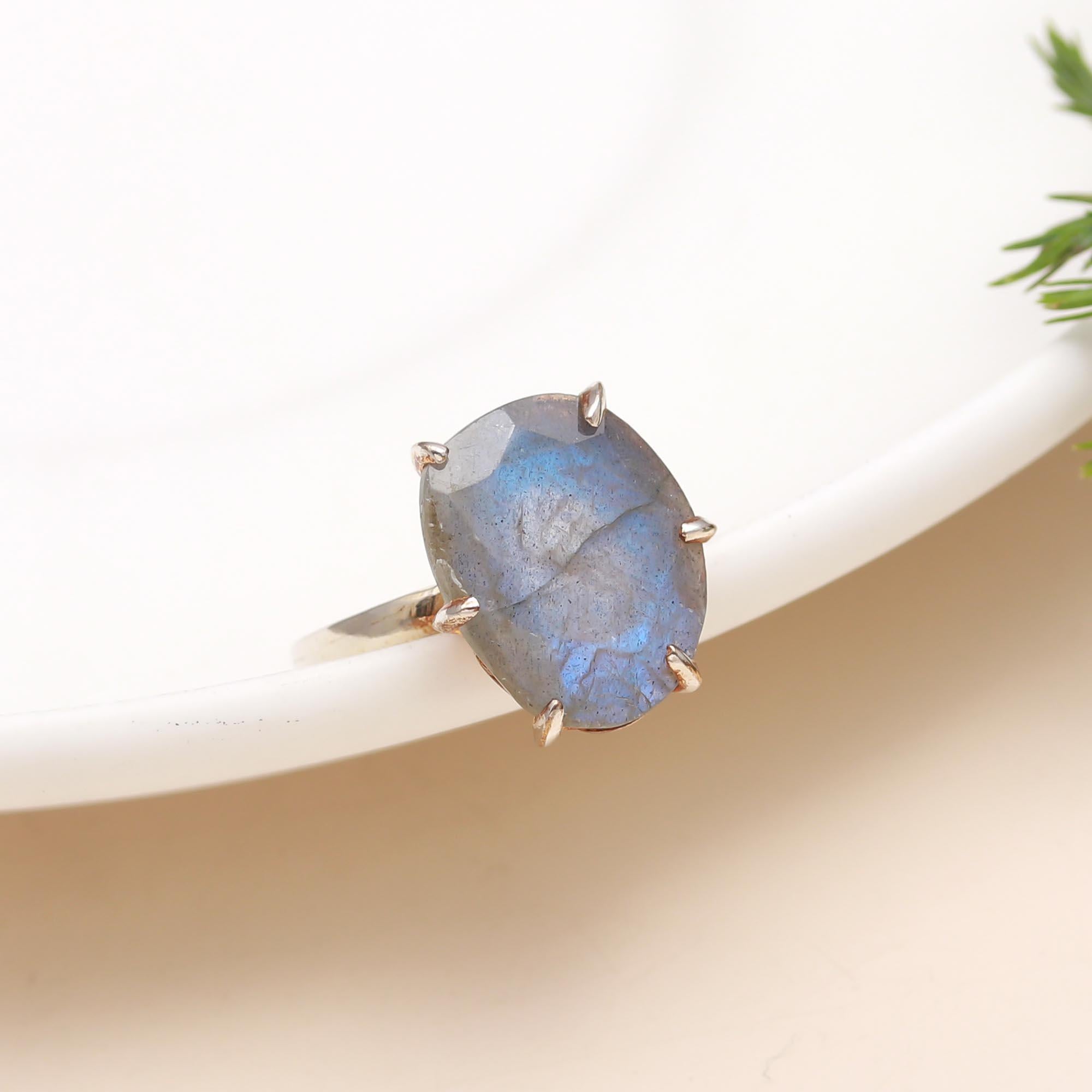 925 Silver Labradorite Ring