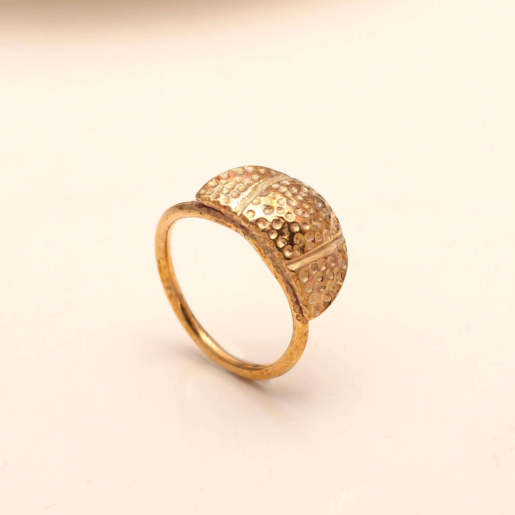 925 Silver Textured Dome Ring