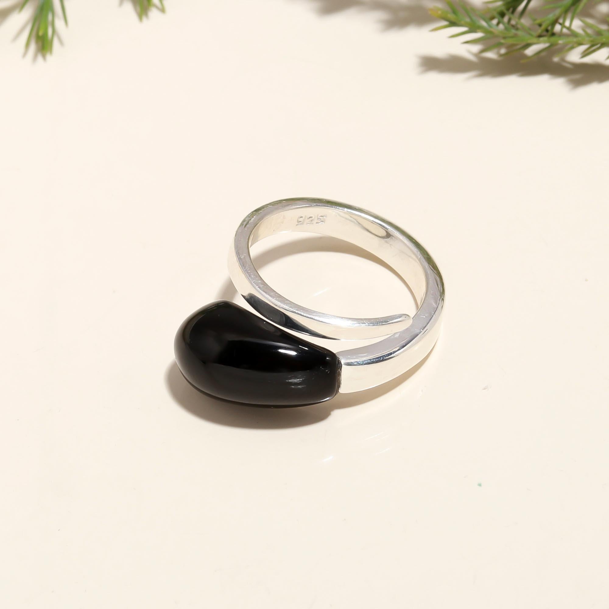 925 Silver Black Onyx Ring