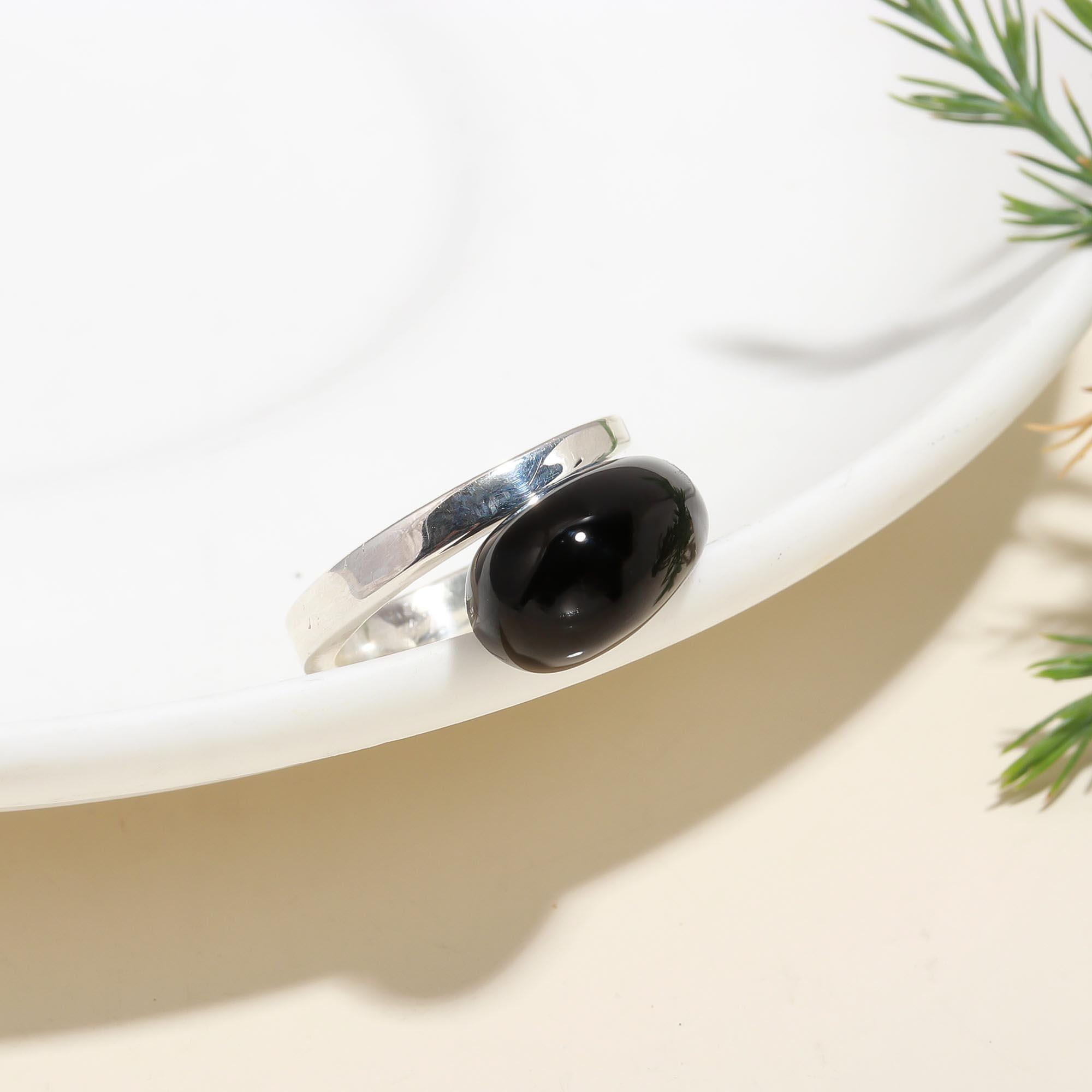 925 Silver Black Onyx Ring