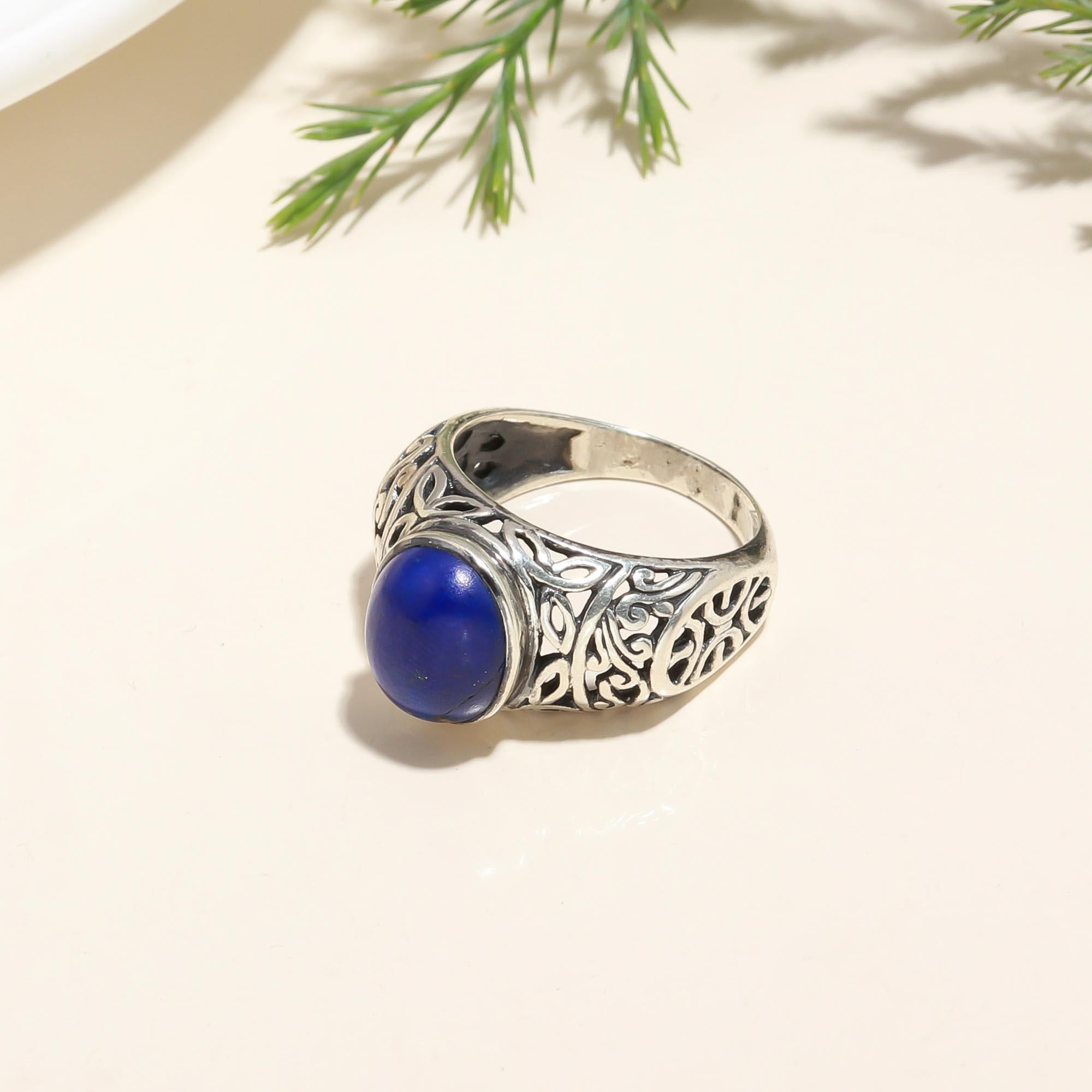 925 Silver Lapis Lazuli Ring