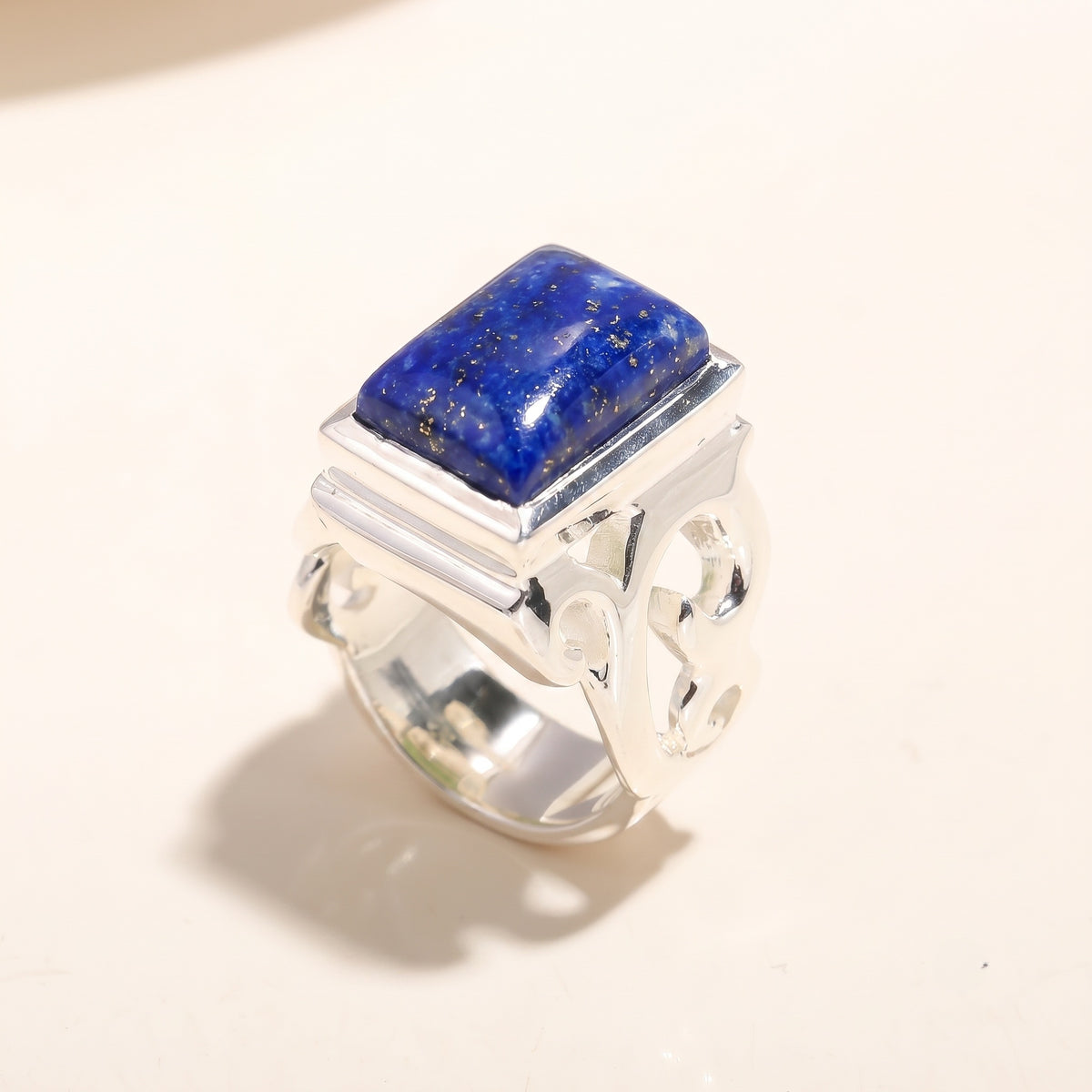 925 Silver Green Jade Ring