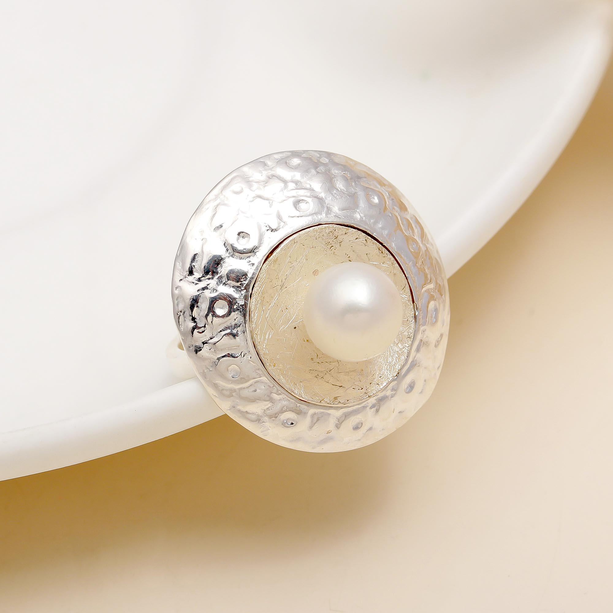 925 Silver Freshwater Pearl Ring