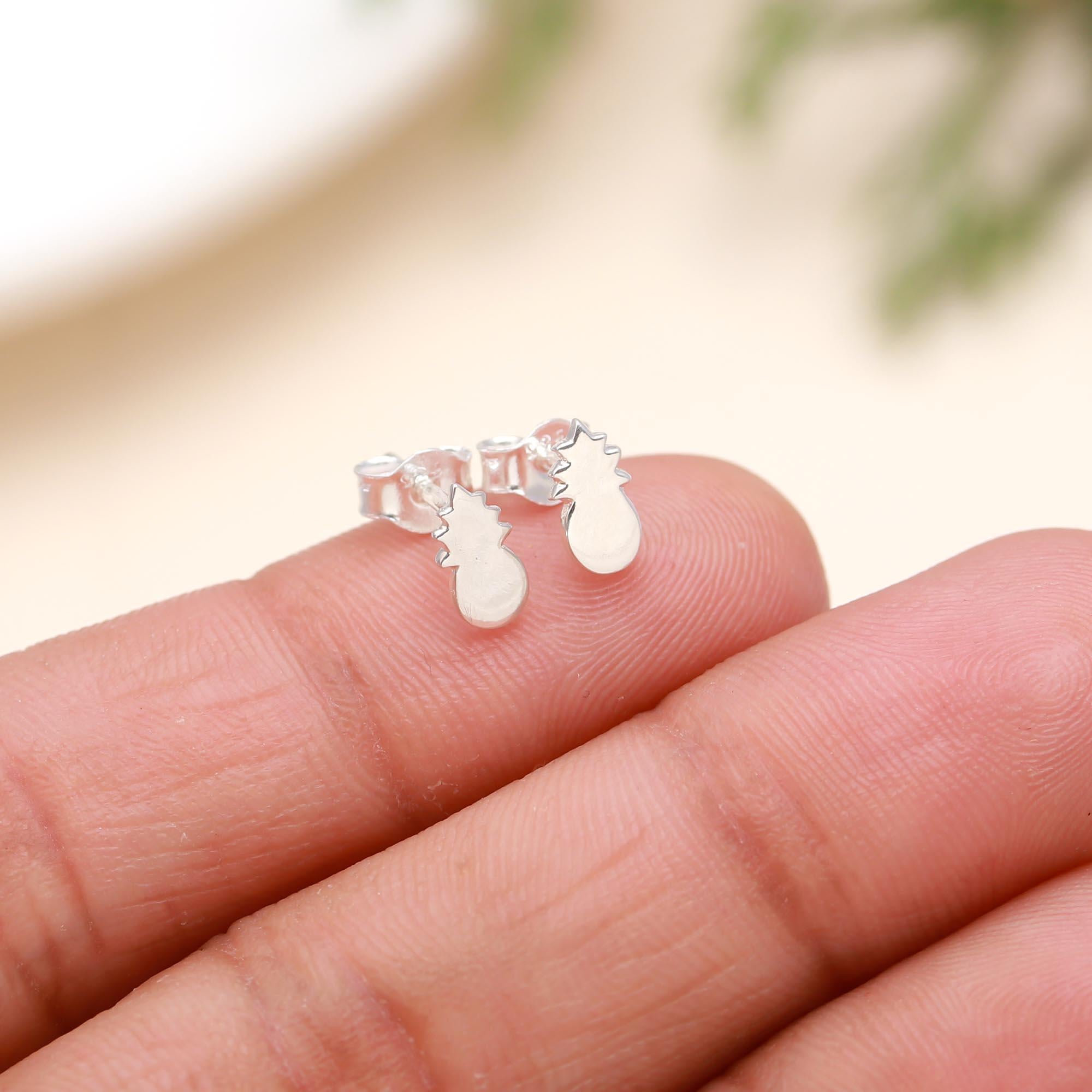 925 Silver Pineapple Stud Earrings