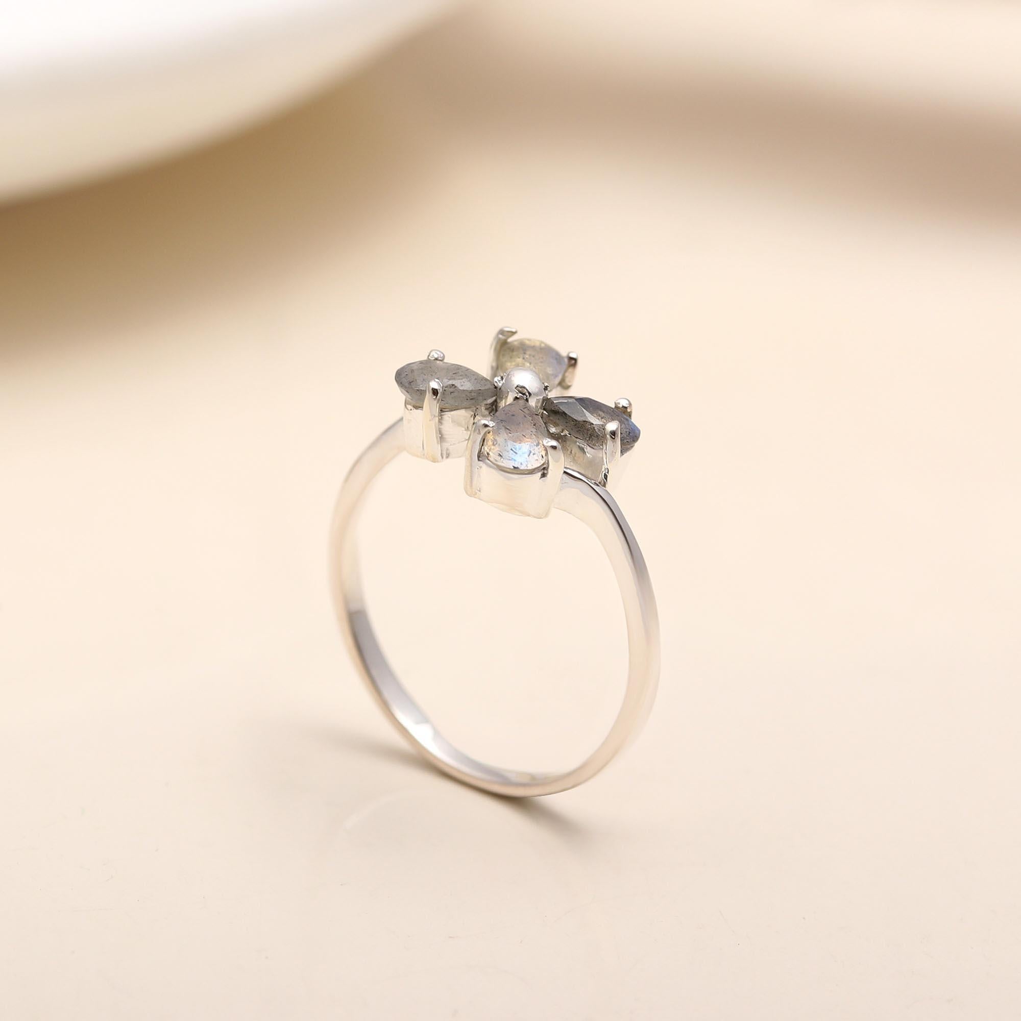 925 Silver Labradorite Ring