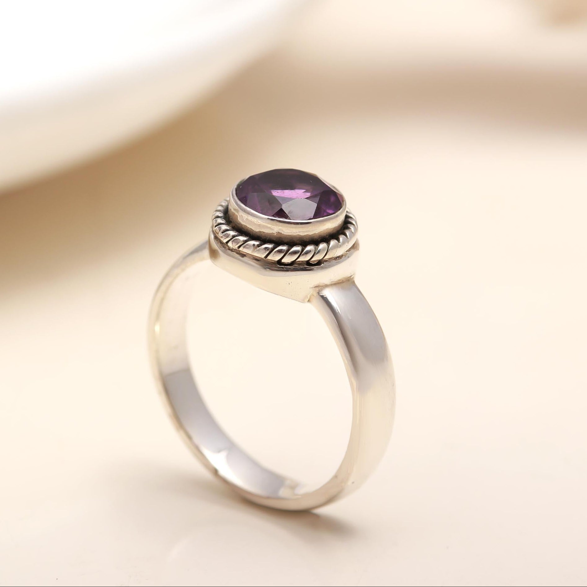 925 Silver Amethyst Ring