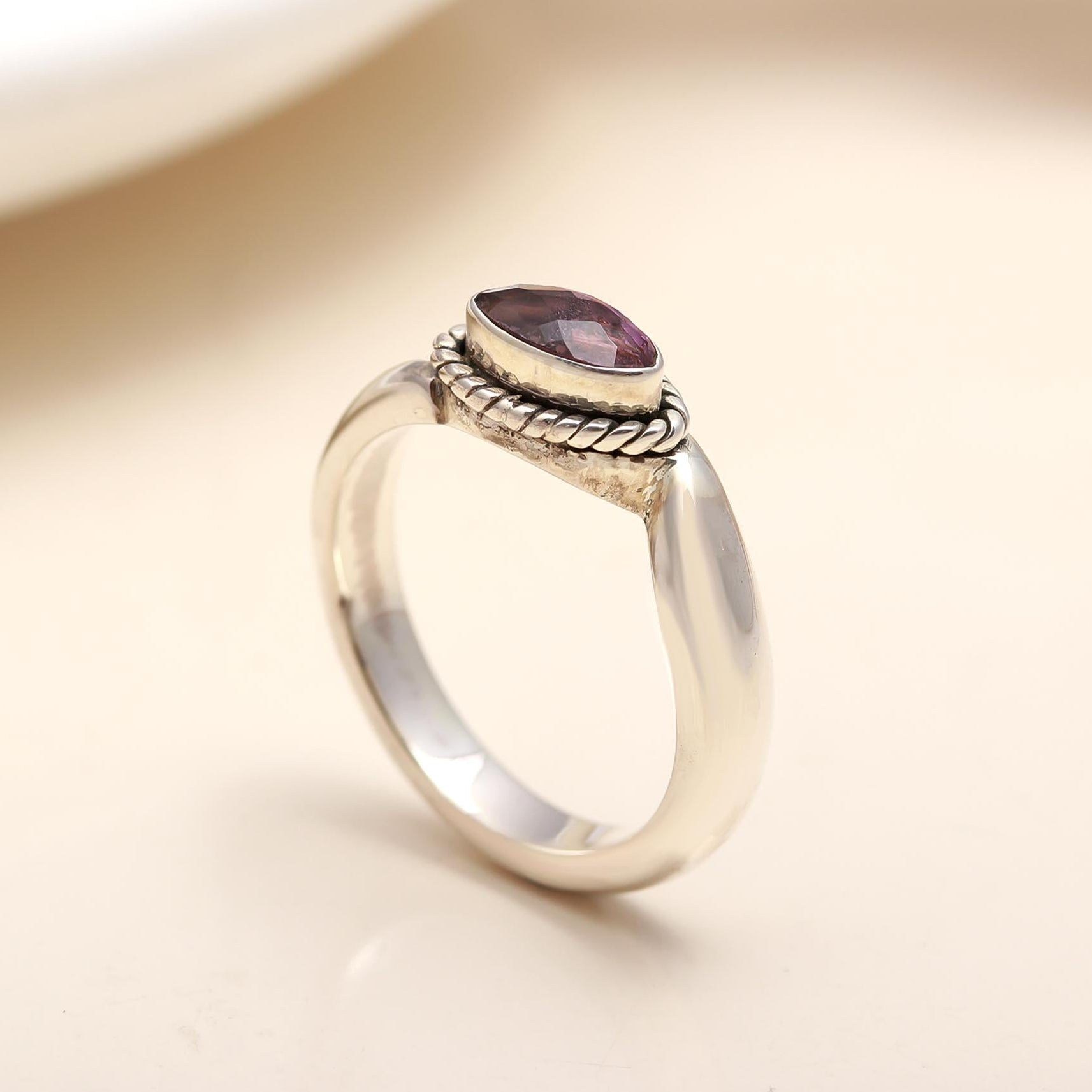 925 Silver Amethyst Ring