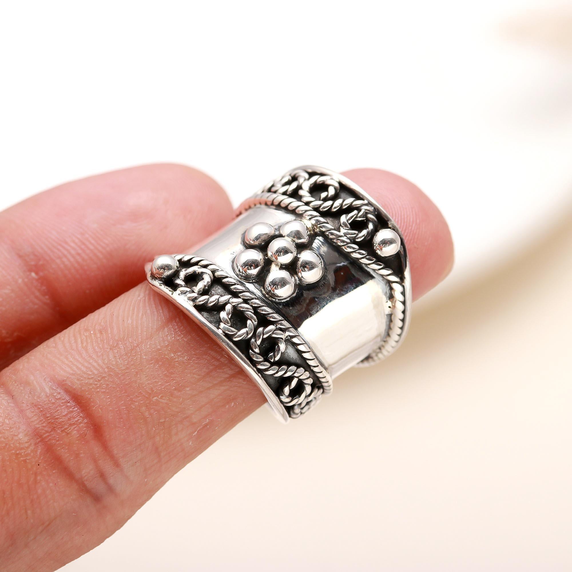 925 Silver Wide Band Ring