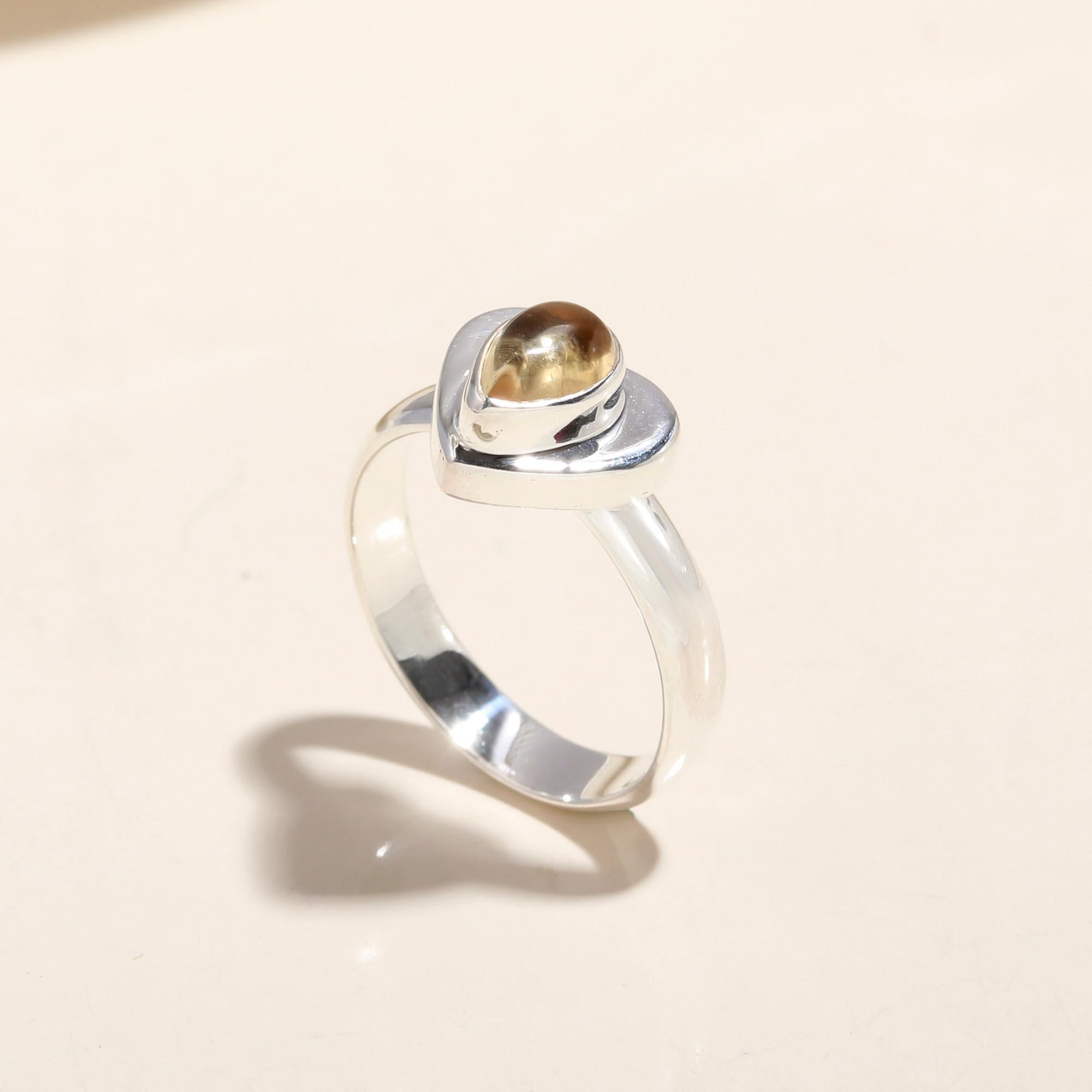 925 Silver Citrine Ring