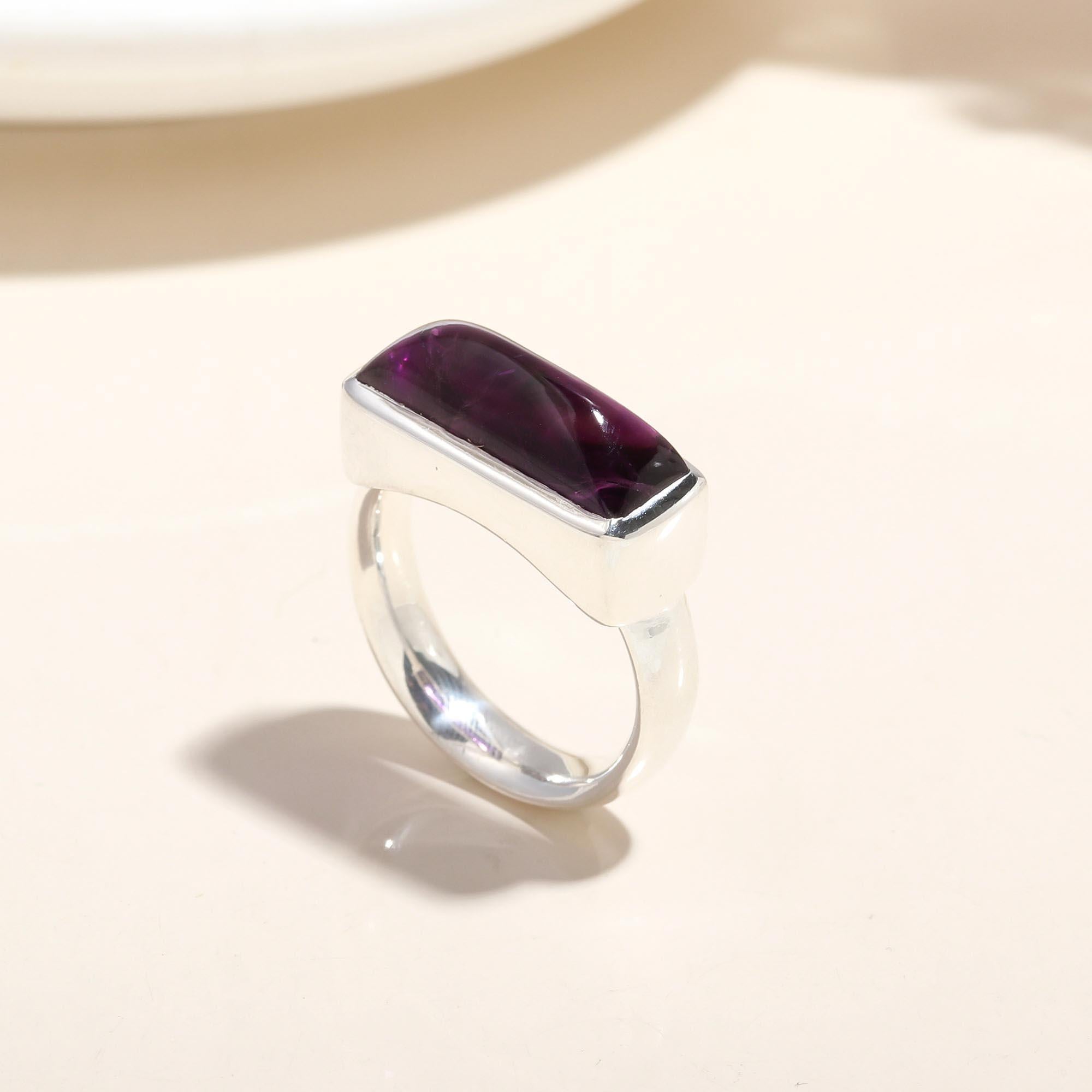 925 Silver Amethyst Ring