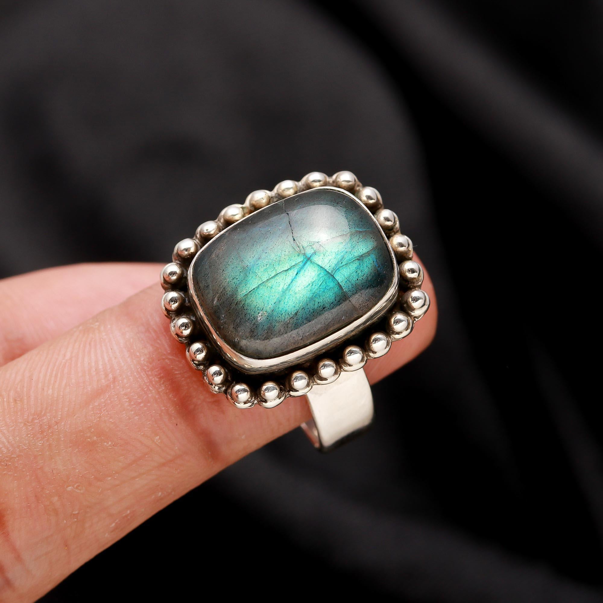 925 Silver Labradorite Ring