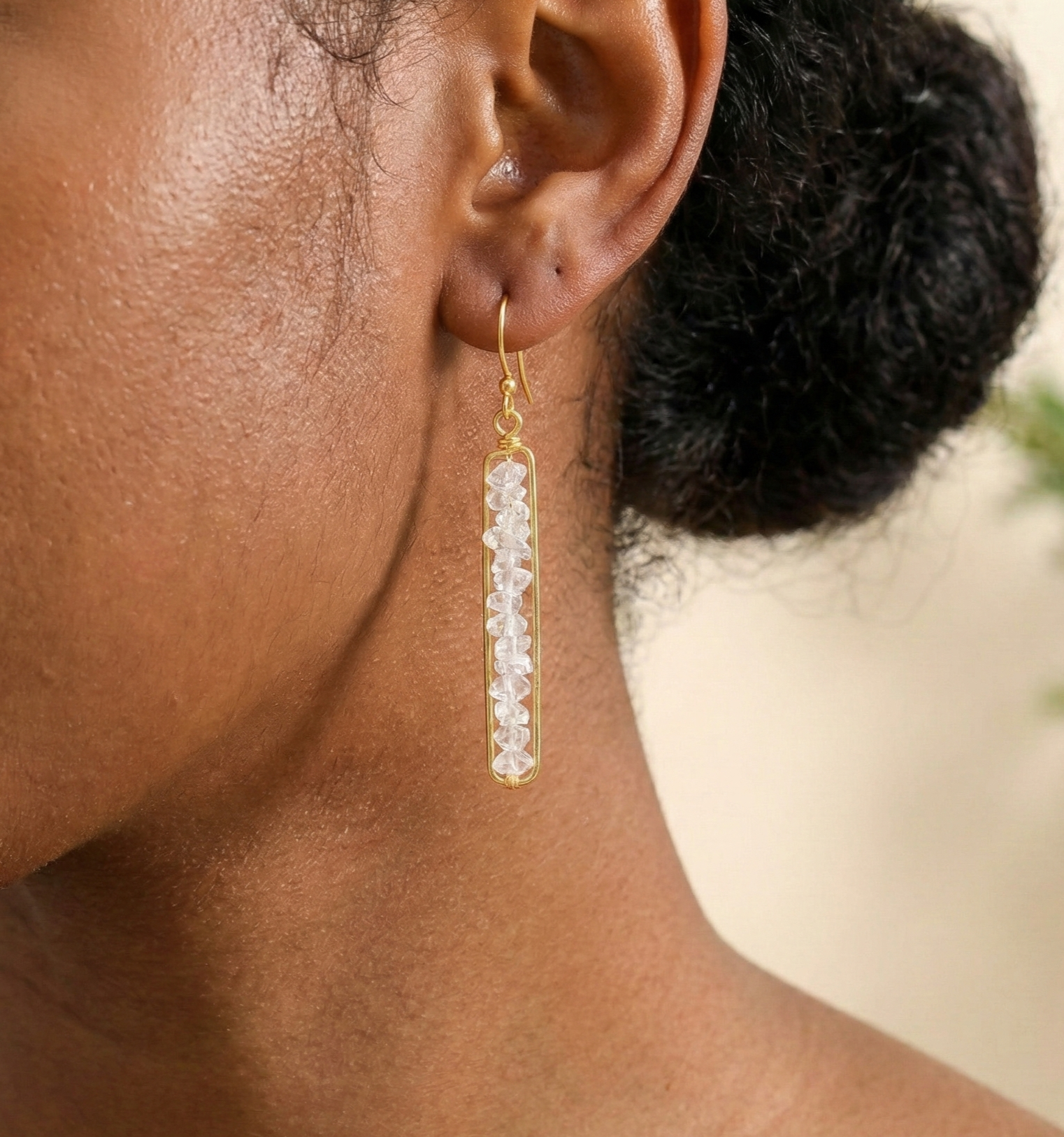 925 Sterling Silver Herkimer Diamond Long Dangle & Drop Earrings