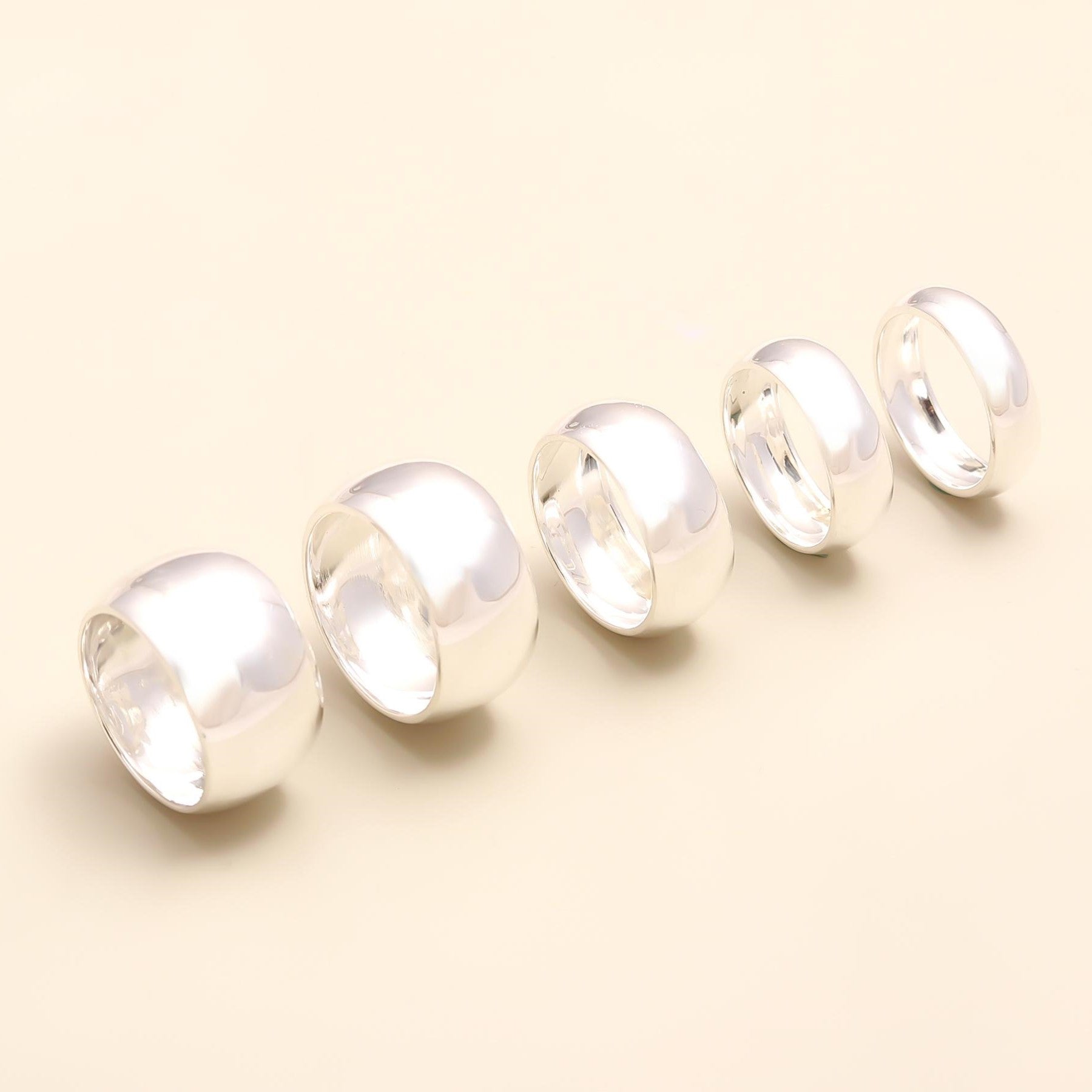 The Sterling Mirror: Wide Silver Cigar Band Ring